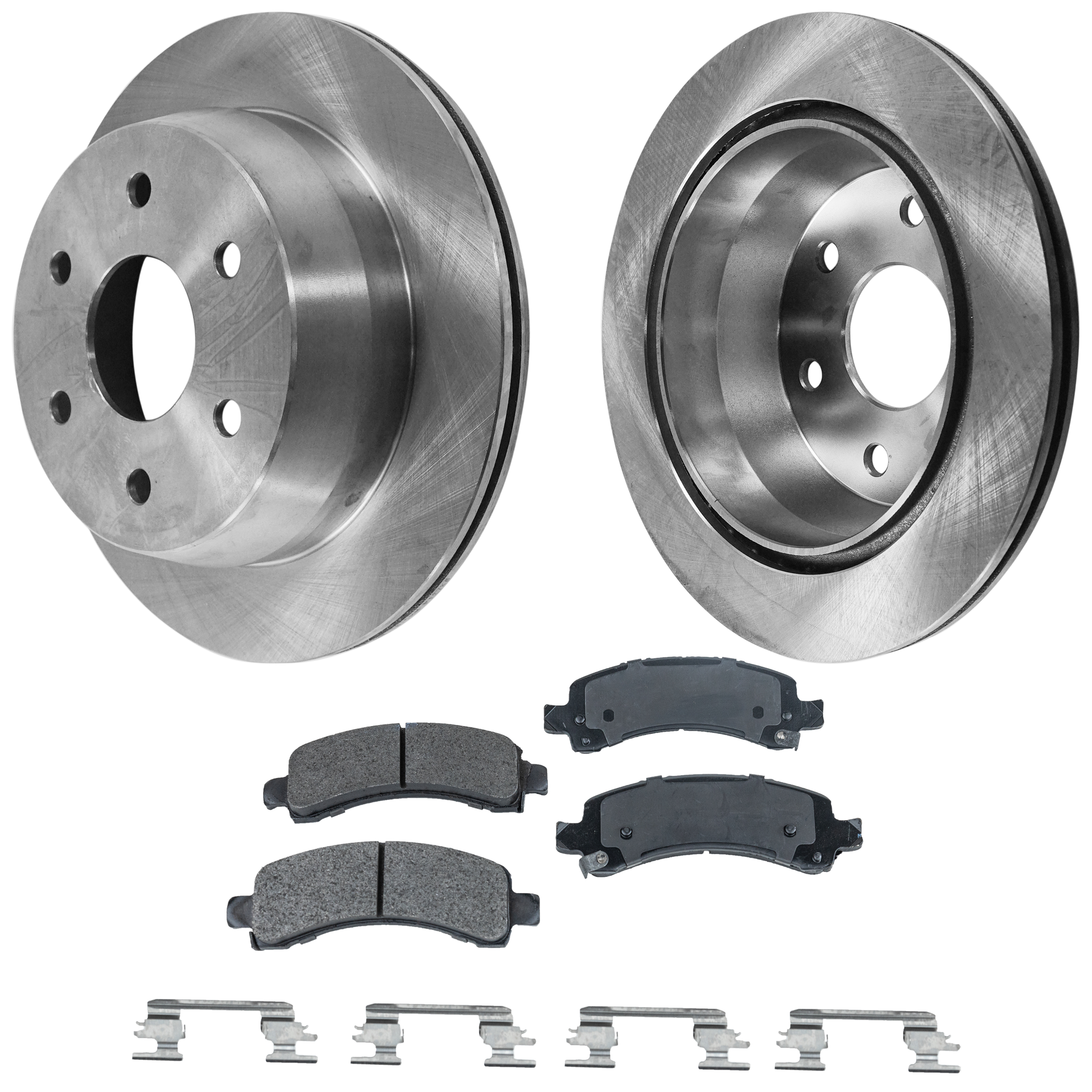 AM AVALANCHE 1500 SUBURBAN 1500 YUKON XL 1500-02-02 REAR BRAKE DISC AND PAD KIT 4 pc Kit SKU KIT 051223-85 OEM 15712800-19211496-88964197-889