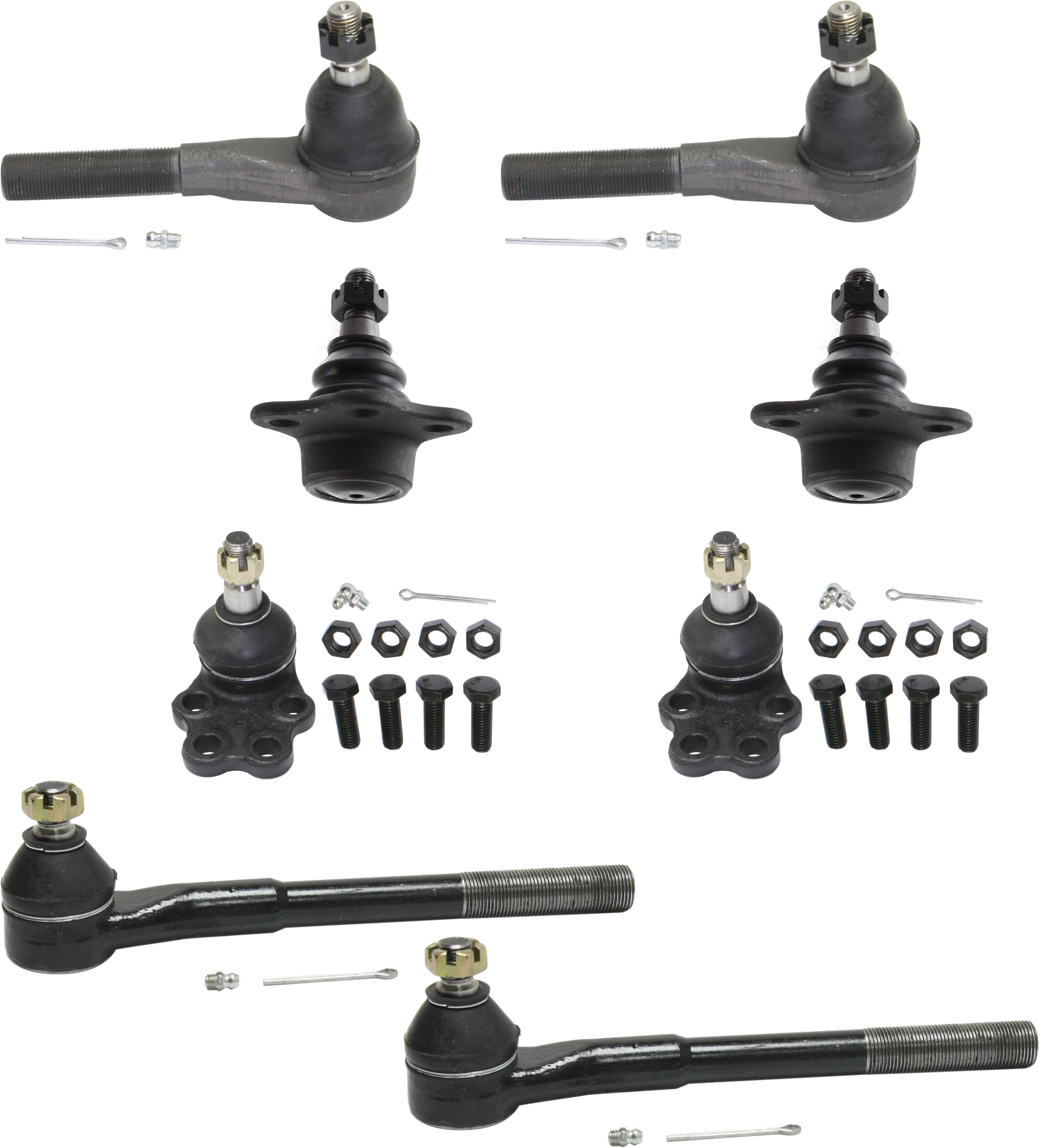 AM RAM FULL SIZE P U 00-02 FRONT SUSPENSION KIT RH AND LH 8 pc kit with Ball Joints and Tie Rod Ends SKU KIT 051414-03 OEM 104276-2601534-5021289-5051277