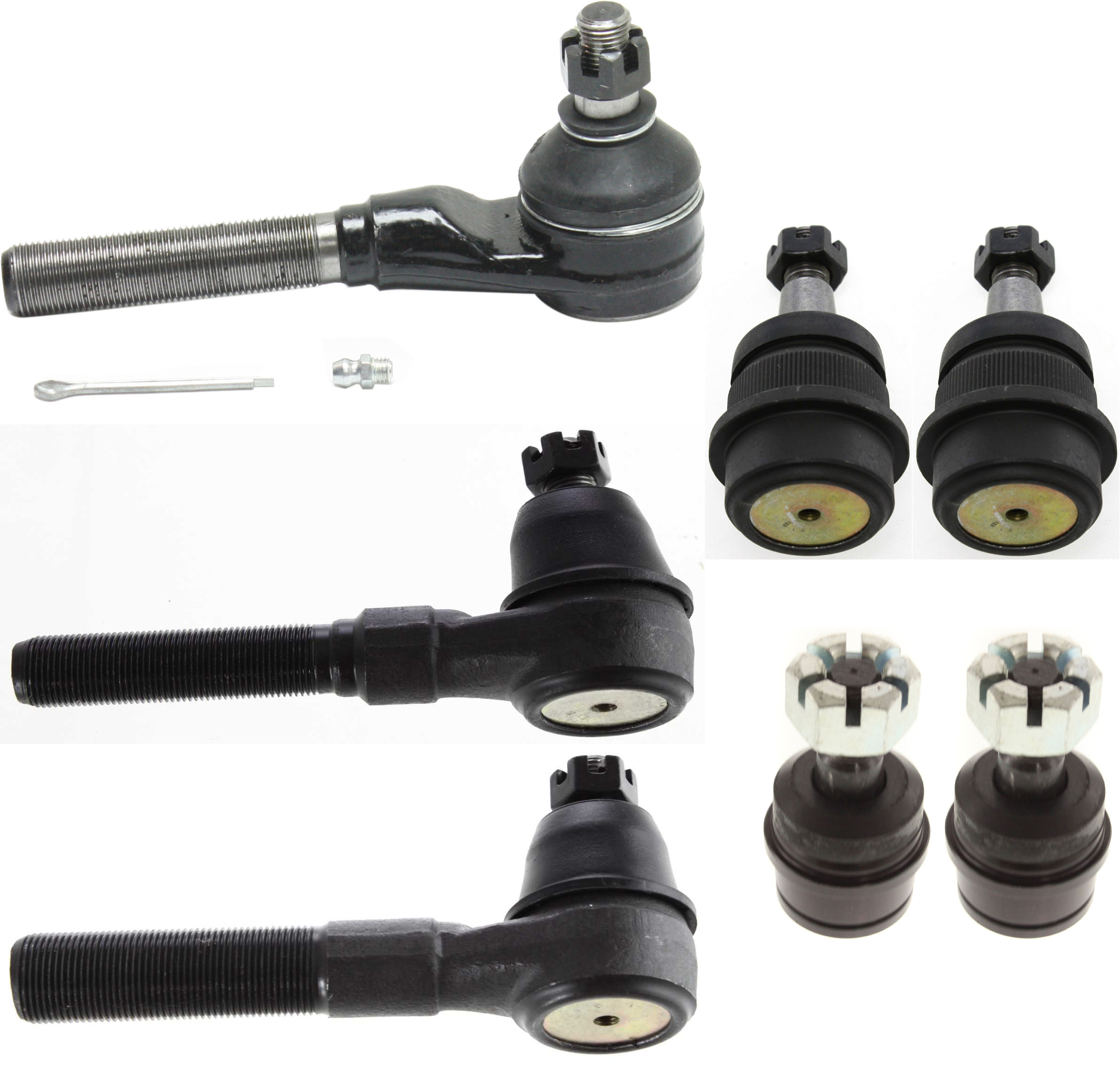 AM WRANGLER 91-06 GRAND CHEROKEE 93-98 FRONT SUSPENSION KIT 7 pc kit with Tie Rod Ends and Ball Joints SKU KIT 051414-13 OEM 10459-46D2117A 83500202AB B316
