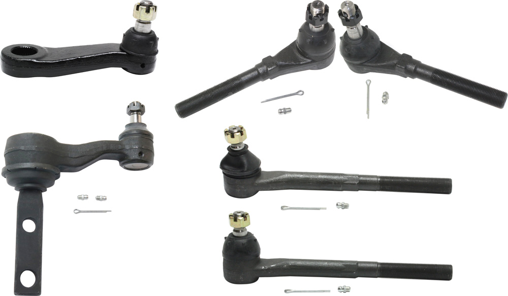 AM F SERIES 97-04 FRONT SUSPENSION KIT 6 pc kit with Idler Arm Pitman Arm and Tie Rod Ends SKU KIT 051414-17 OEM 190150-985502-2681666-4451063