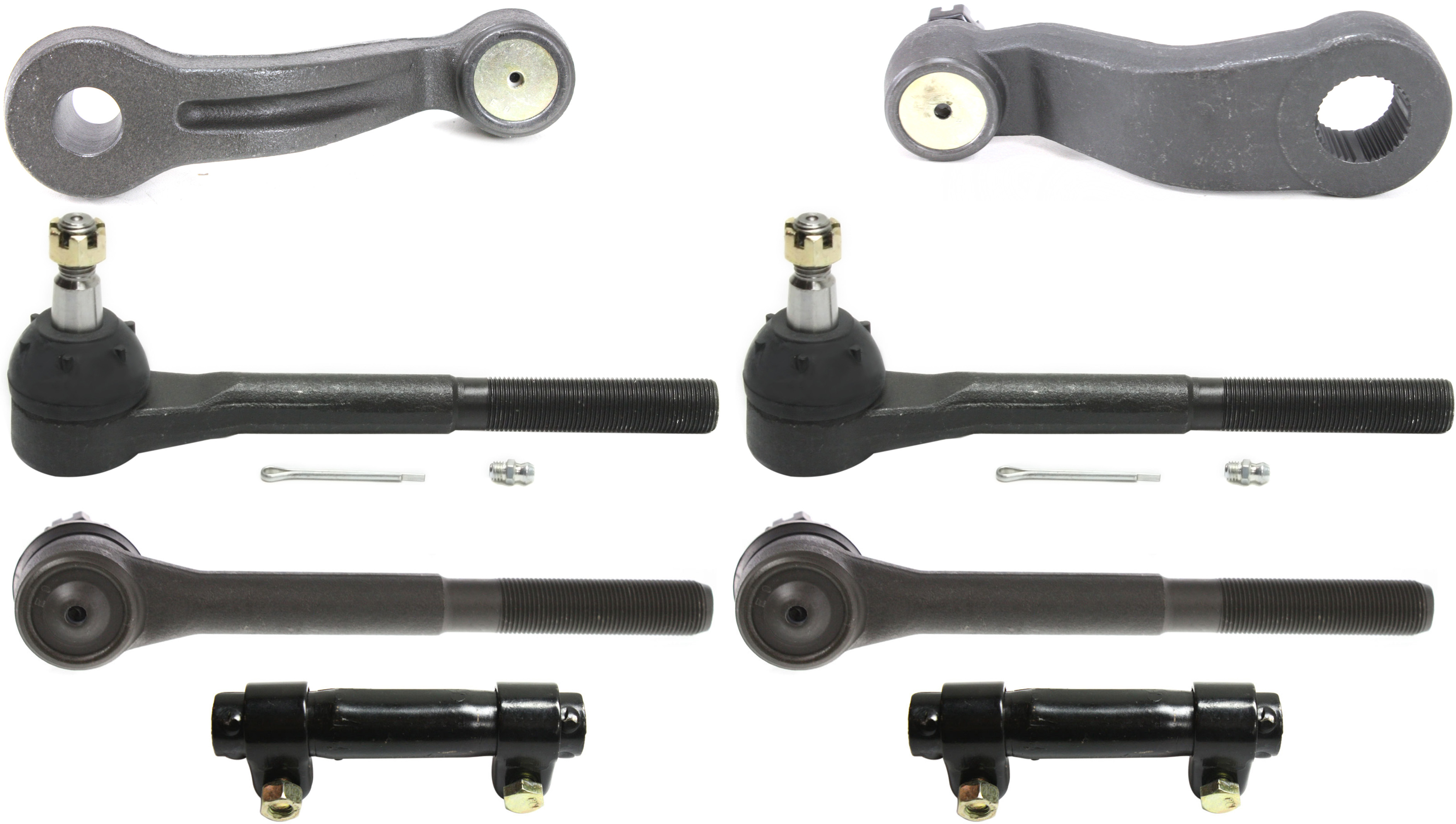 AM C K FULL SIZE P U 93-00 FRONT SUSPENSION KIT 8 pc kit w Idler Arm Pitman Arm Tie Rod Adjusting Sleeves and Tie Rod Ends SKU KIT 051414-33 OEM 190142-986008-2683691-4501103
