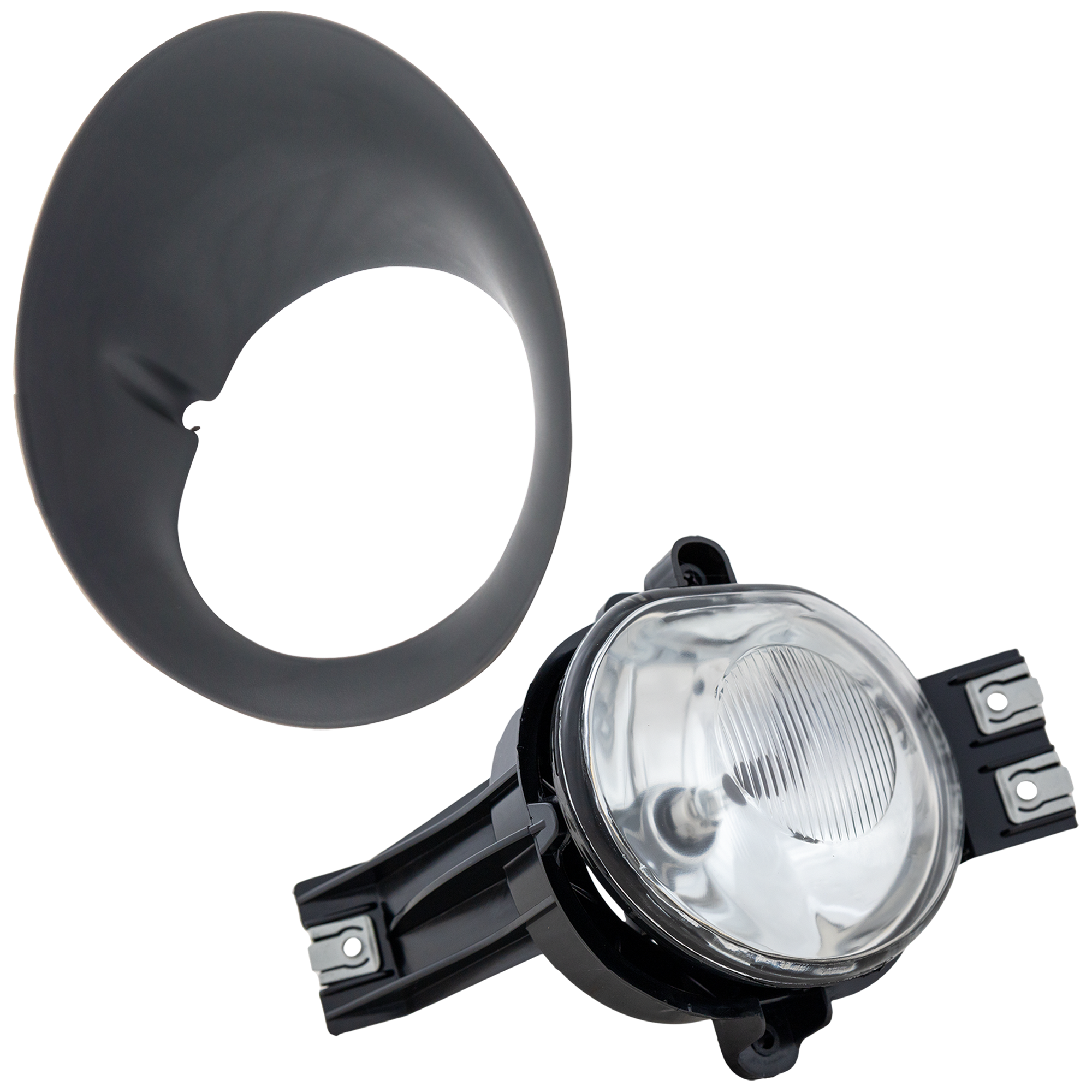 AM RAM FULL SIZE PICK UP 02-09 FRONT FOG LAMP RH 2 pc kit Assembly Halogen with Fog Lamp Molding SKU KIT 051424-05 Partslink CH2593121 CH2599101 OEM 55077474AE 55077238AD 55077238
