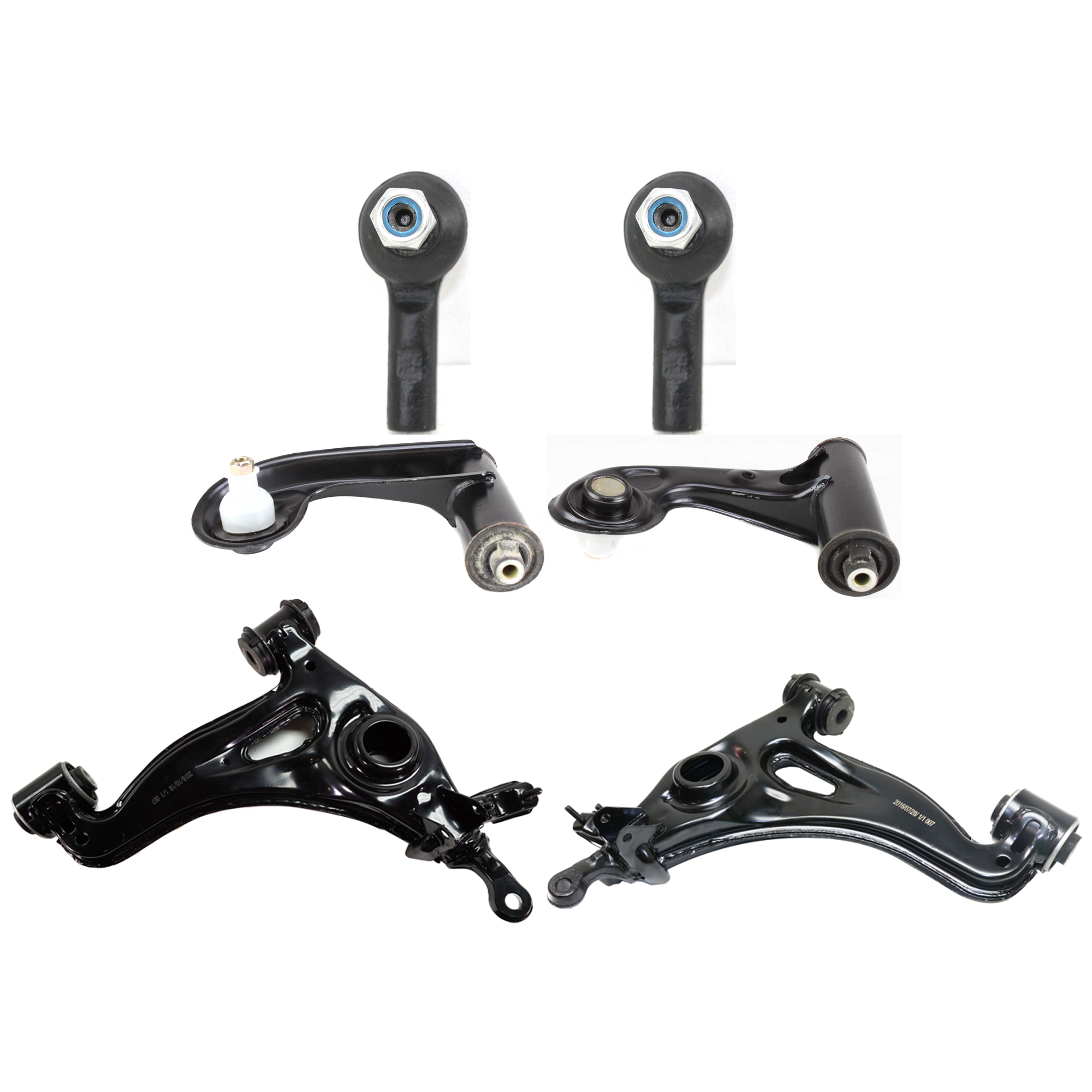 AM C CLASS 94-00 SLK CLASS 98-04 FRONT CONTROL ARM KIT RH AND LH Upper and Lower 6 pc kit with Tie Rod Ends SKU KIT 051617-10 OEM 1-703-300-107-170-330-000-000-000-000
