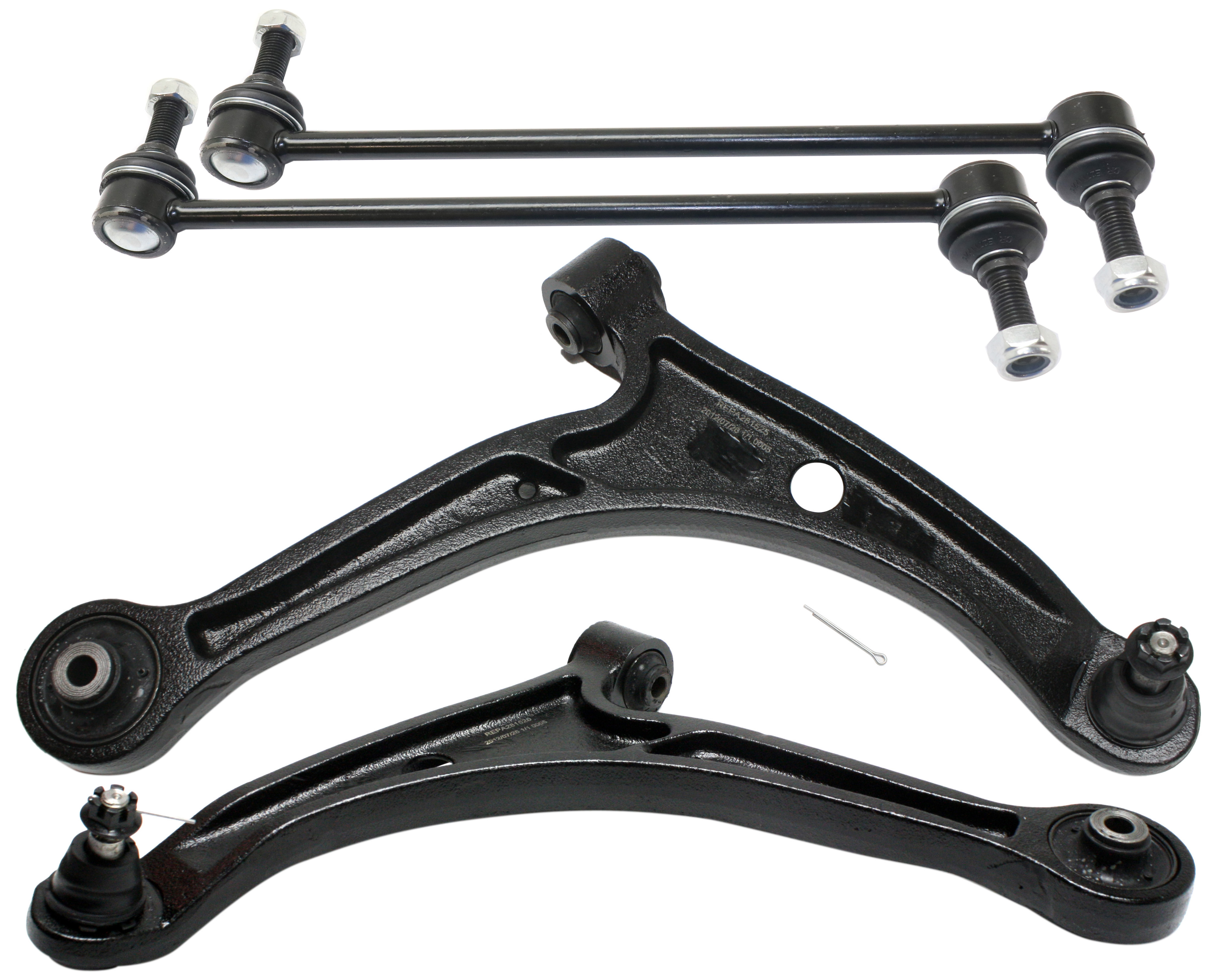 AM PILOT 04-05 FRONT CONTROL ARM KIT RH AND LH Lower w ball joint s 4 pc Kit with Sway Bar Link SKU KIT 051618-08 OEM 51360S3VA01-51360S3VA03-51360S