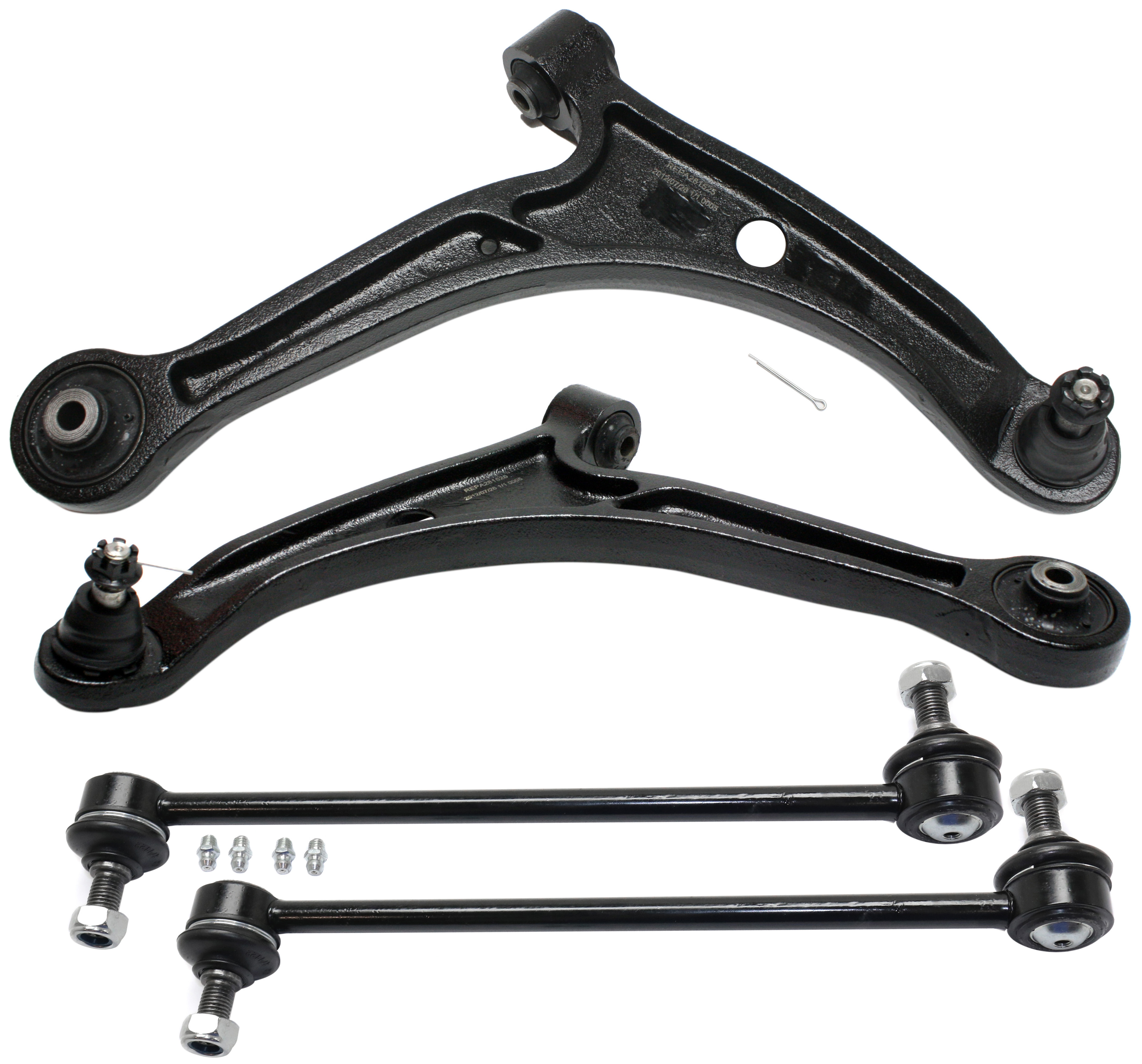 AM PILOT 06-07 FRONT CONTROL ARM KIT RH AND LH Lower w ball joint s 4 pc Kit with Sway Bar Link SKU KIT 051618-09 OEM 51360S3VA01-51360S3VA03-51360S