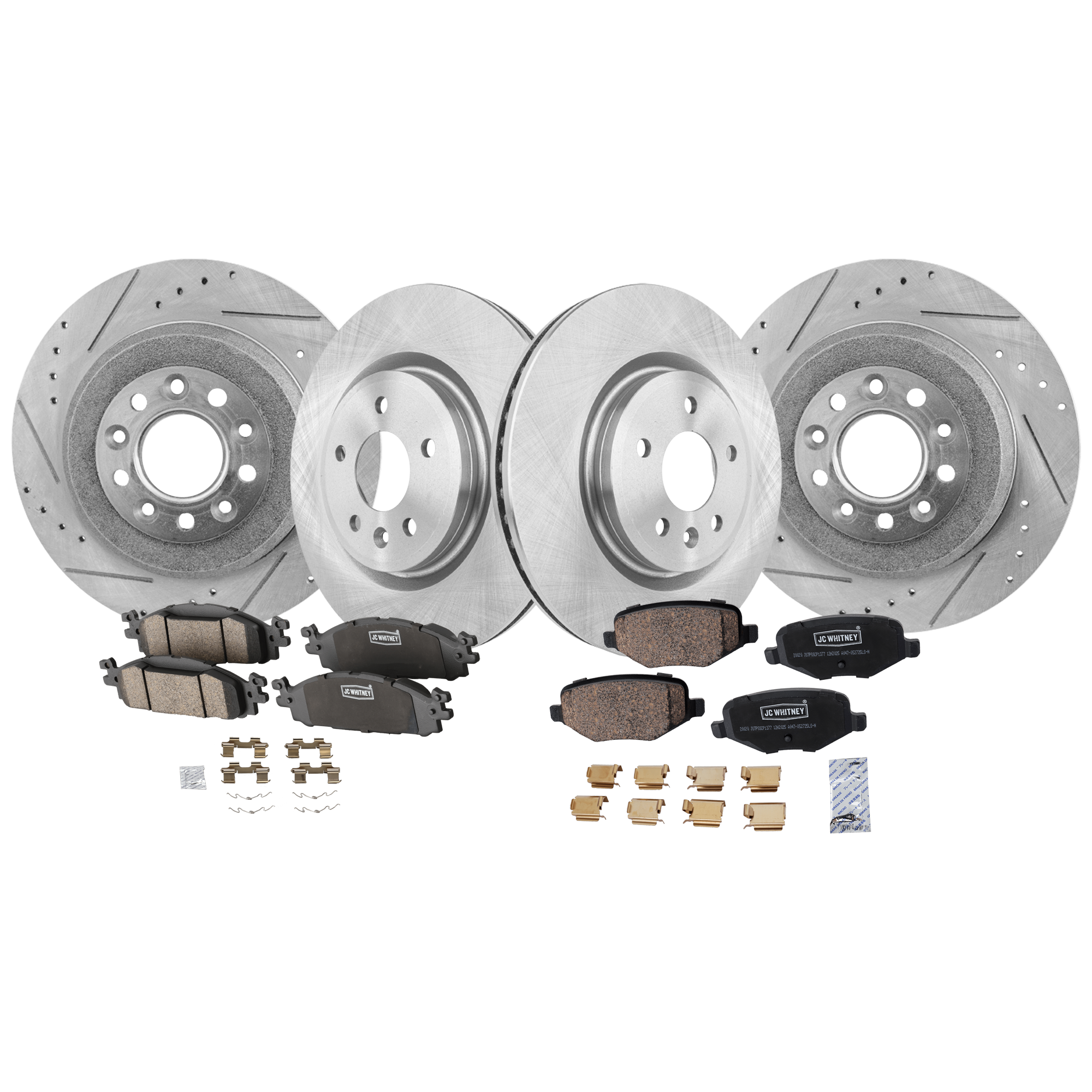 AM EXPLORER 17-19 FLEX 15-19 FRONT AND REAR BRAKE DISC AND PAD KIT 4 Wheel Set SKU KIT 051626-41 OEM CB5Z1125A 19362-42146-42266-54