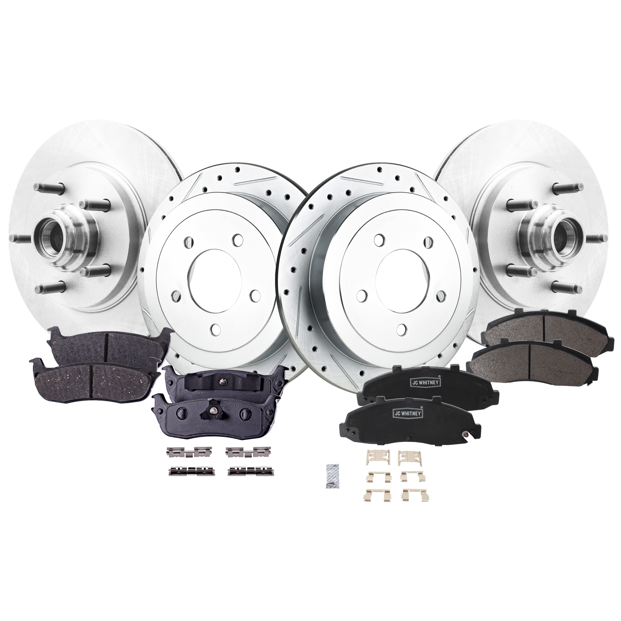 AM F 150-00-03 F 150 HERITAGE 04-04 FRONT AND REAR BRAKE DISC AND PAD KIT 4 Wheel Set SKU KIT 051626-68 OEM 19910-54090-66947-102631-14529