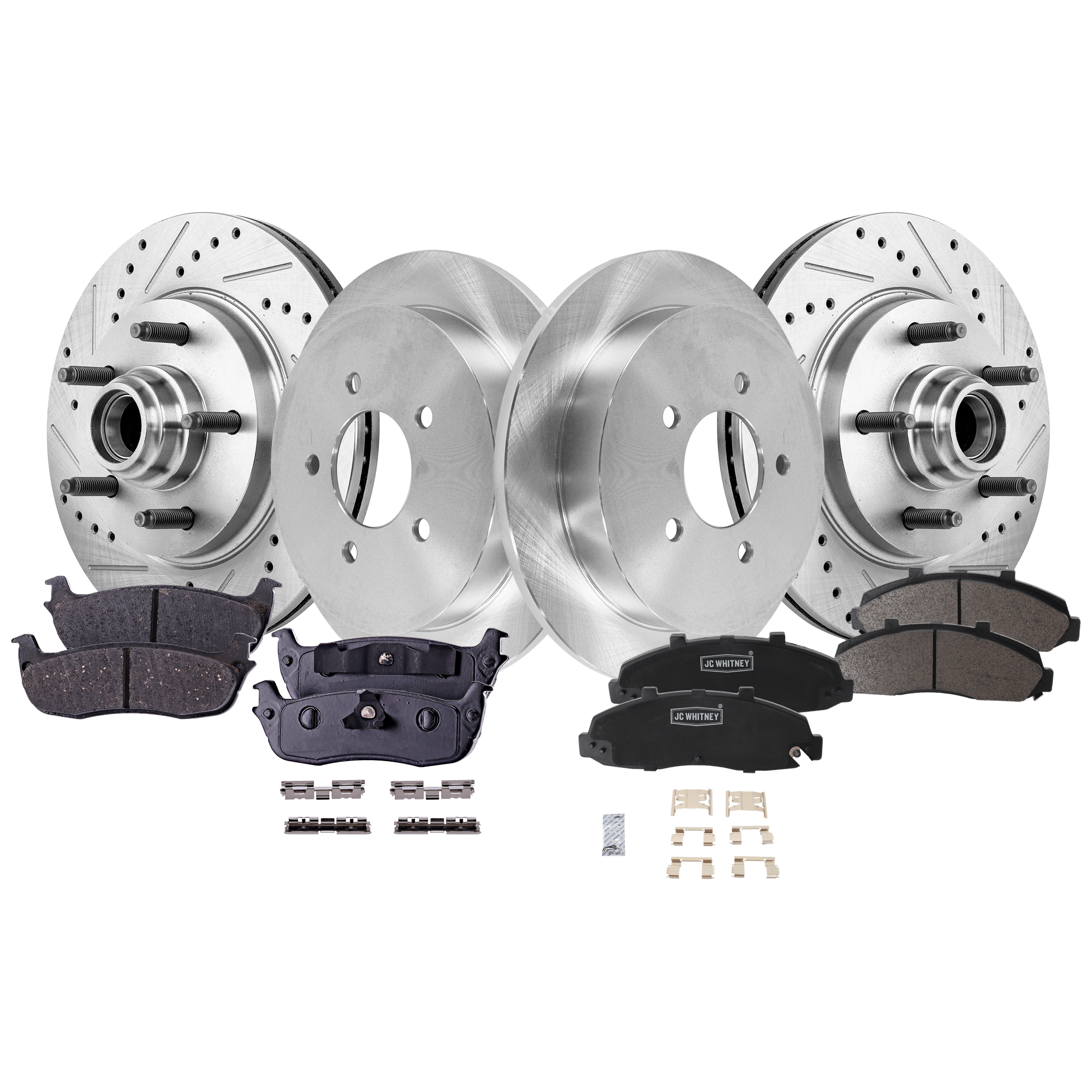 AM F 150-00-03 F 150 HERITAGE 04-04 FRONT AND REAR BRAKE DISC AND PAD KIT 4 Wheel Set SKU KIT 051626-69 OEM YL3Z2C026AA 19913-54092-66997