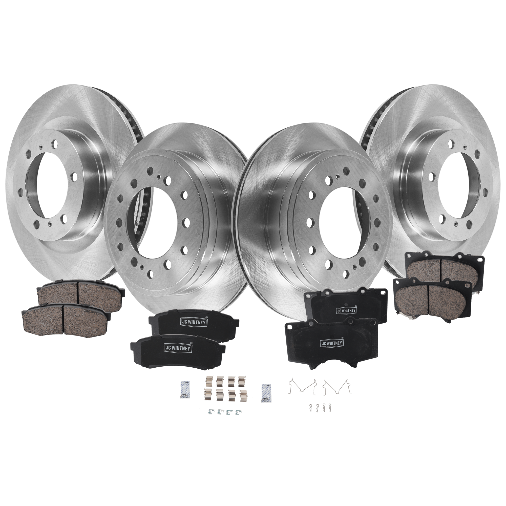 AM 4RUNNER GX460-10-22 FRONT AND REAR BRAKE DISC AND PAD KIT 4 Wheel Set SKU KIT 051626-89 OEM 31550-44715-0833467-850180-880
