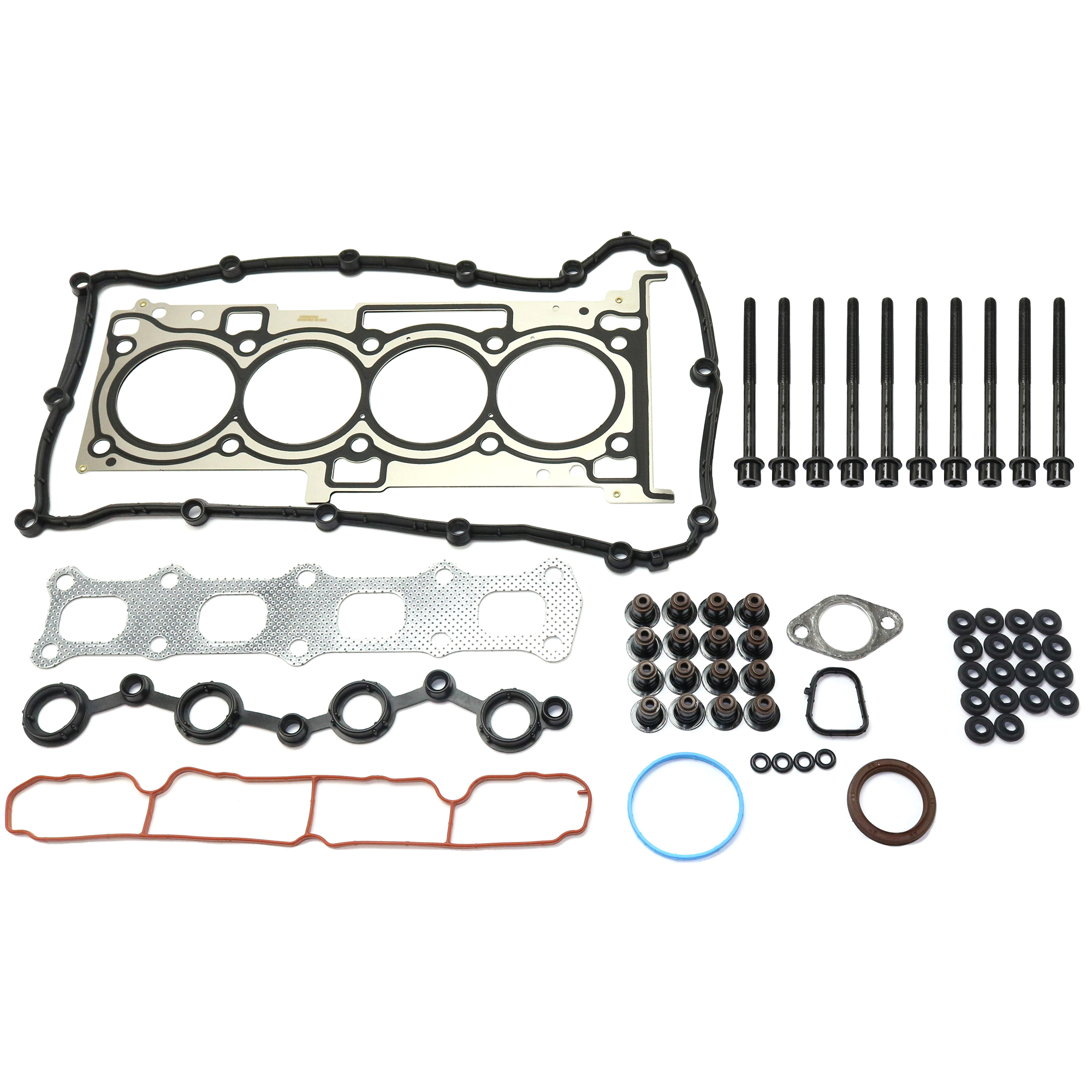 AM COMPASS PATRIOT 07-16 HEAD GASKET SET 11 pc Kit 4 Cyl 2.4L Engine w Cylinder Head Bolt Cylinder Head Gasket SKU KIT 051718-01