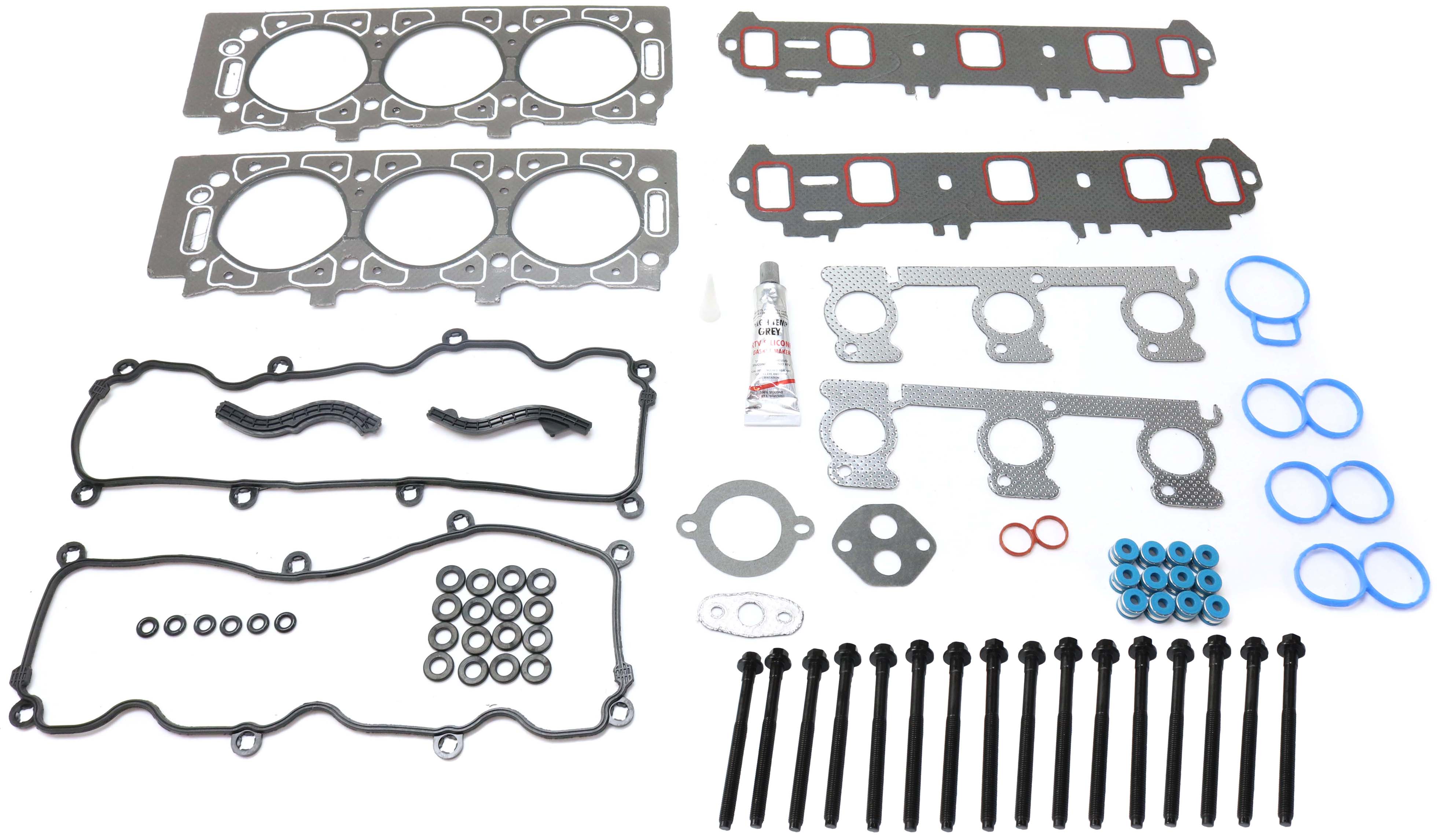 AM B3000-02-07 RANGER 02-08 HEAD GASKET SET 17 pc Kit 6 Cyl 3.0L Engine w Cylinder Head Bolt Cylinder Head Gasket SKU KIT 051718-13