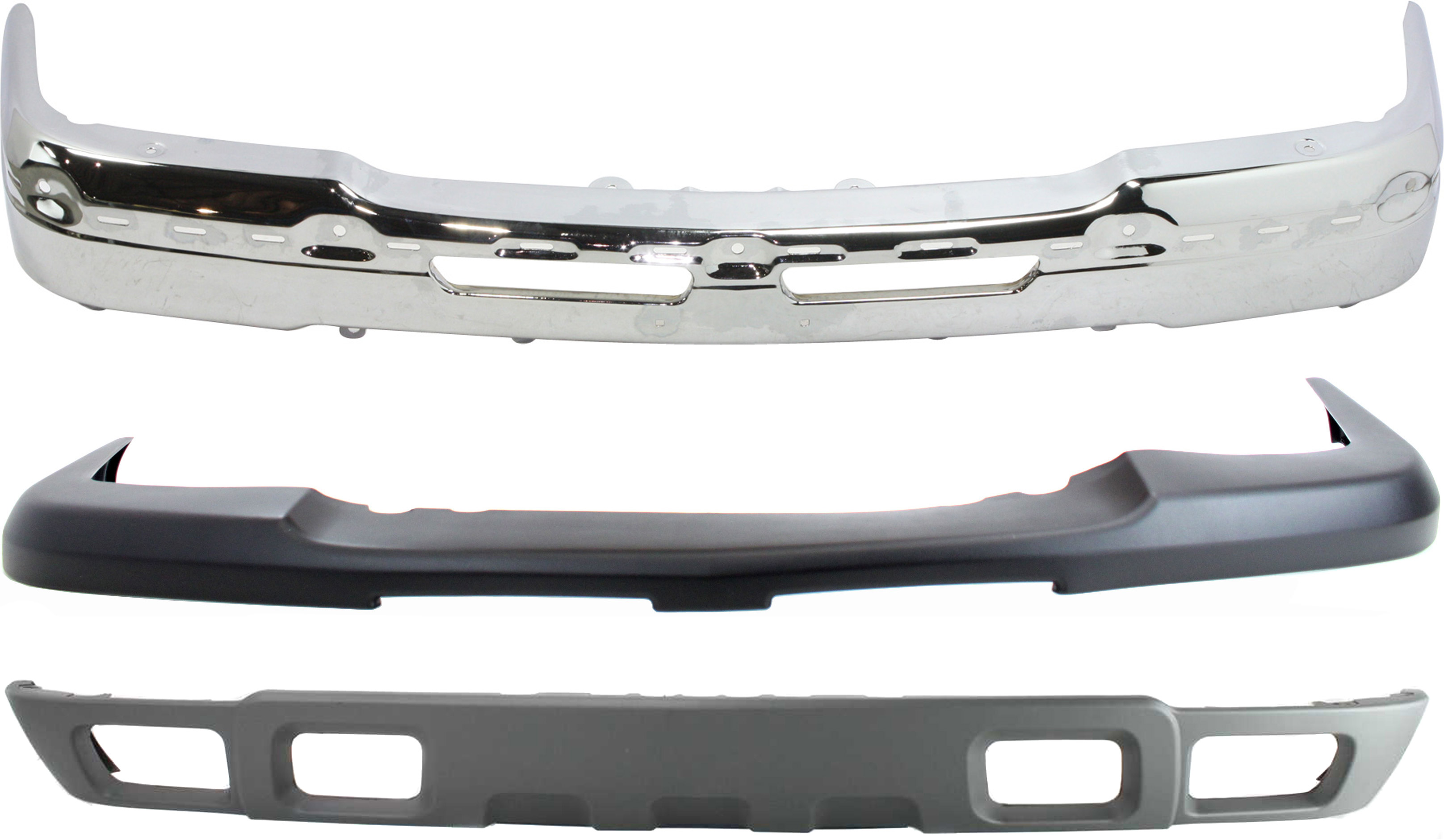 AM SILVERADO 03-07 FRONT BUMPER COVER 3 pc Kit with Bumper and Valance SKU KIT 051817-09 Partslink GM1051110 GM1002416 GM1092173 OEM 15139805-19150310-10367213