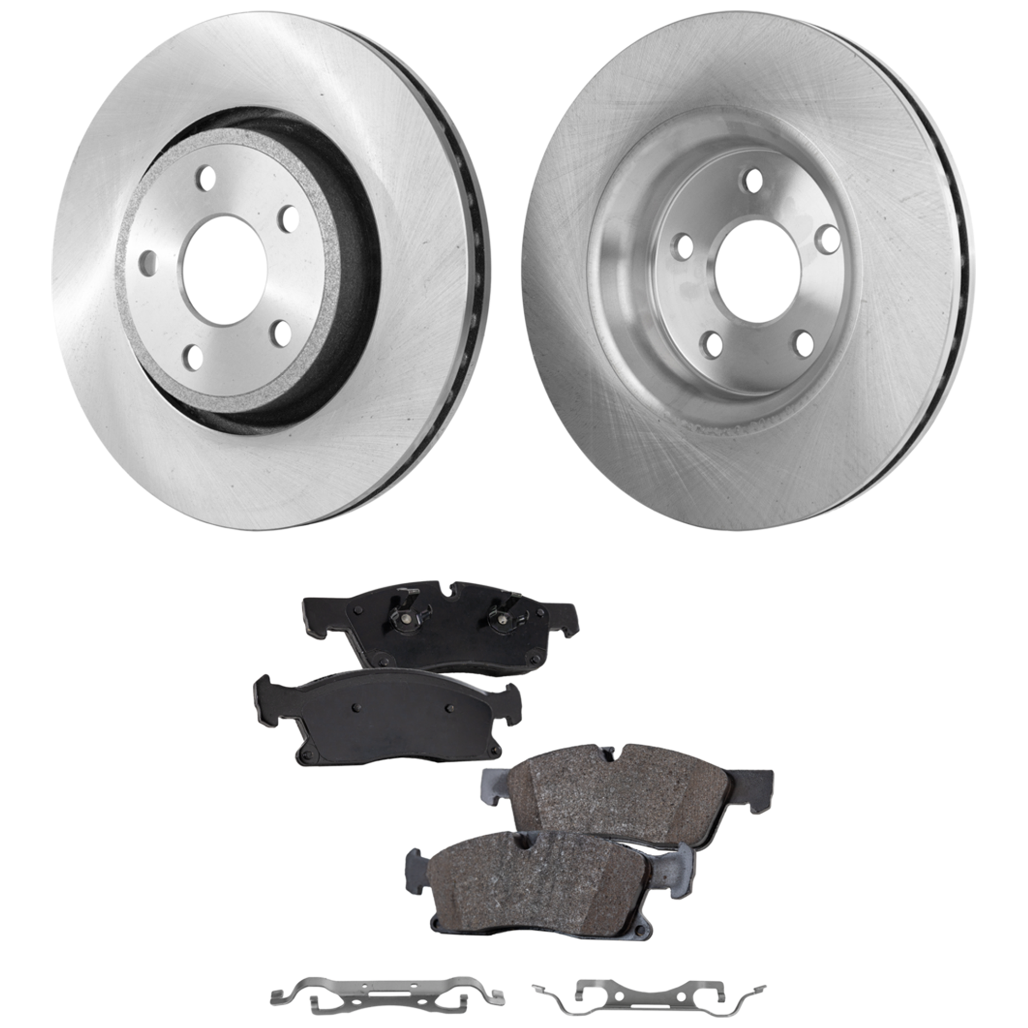 AM DURANGO 12-15 GRAND CHEROKEE 13-20 FRONT BRAKE DISC AND PAD KIT 2 Wheel Set SKU KIT 051823-01 OEM 43175-53064-850240-60042007-53