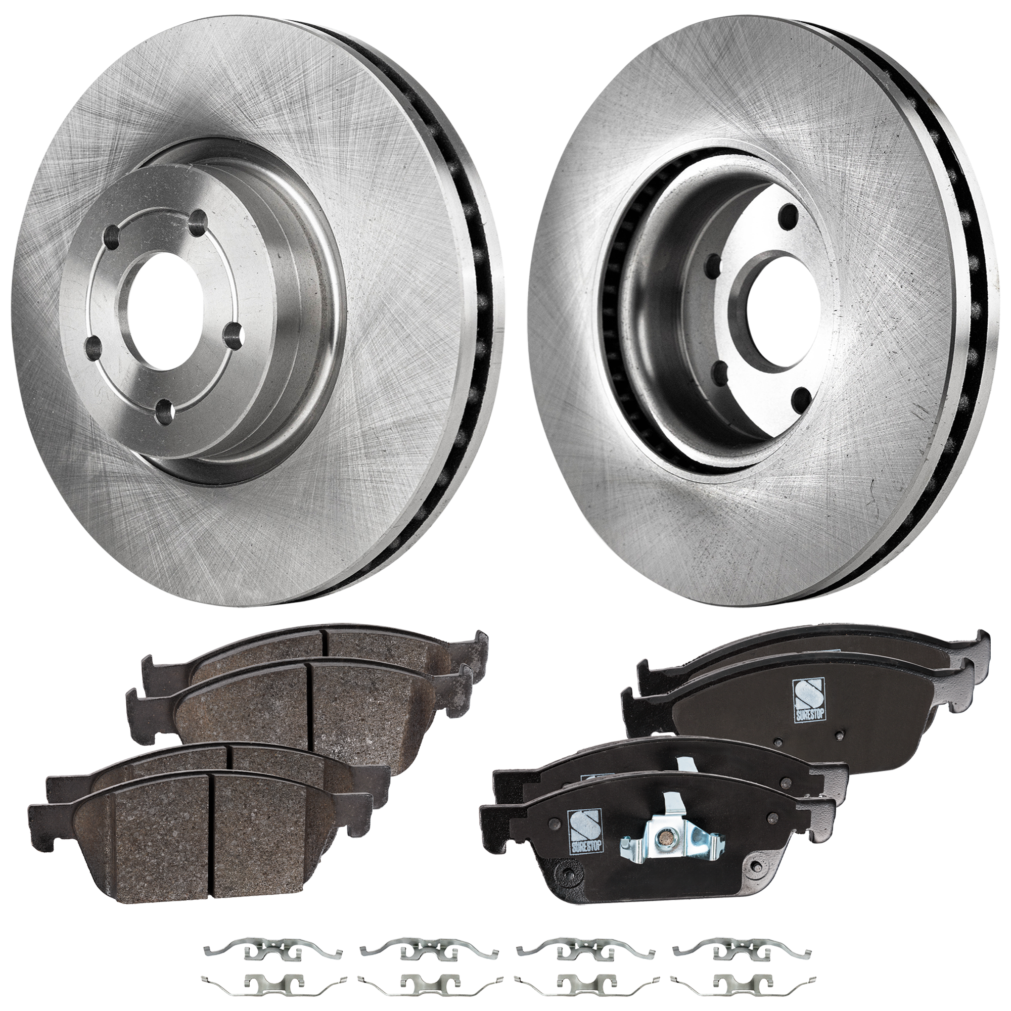 AM ESCAPE 17-19 MKC 19-19 FRONT BRAKE DISC AND PAD KIT 4 pc kit SKU KIT 051922-01 OEM 34349-42308-45440-54192-680998