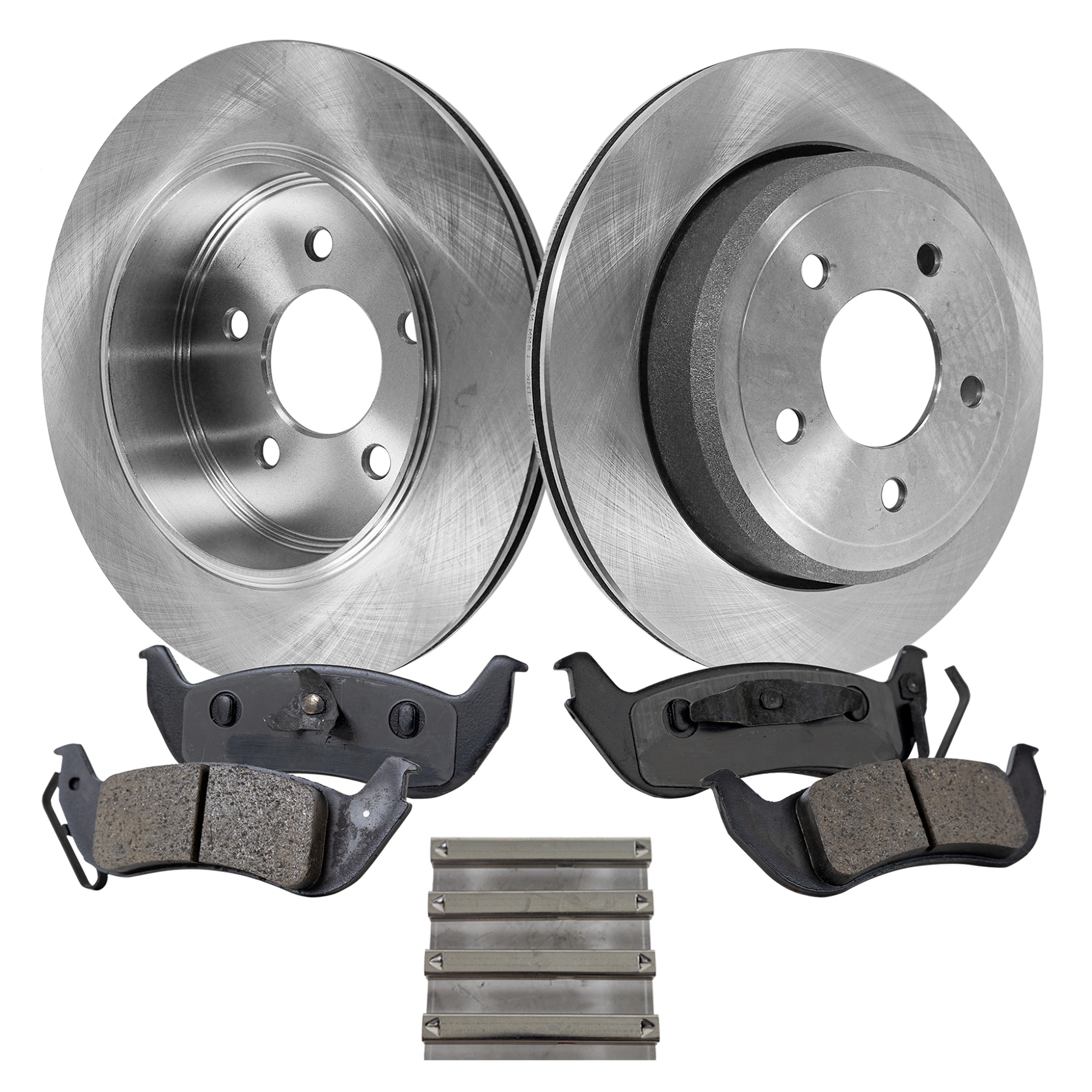 AM CROWN VICTORIA GRAND MARQUIS 03-11 REAR BRAKE DISC AND PAD KIT 4 pc kit SKU KIT 051922-02 OEM 3W7Z2C026AA 4W1Z2200AA 4W7Z220