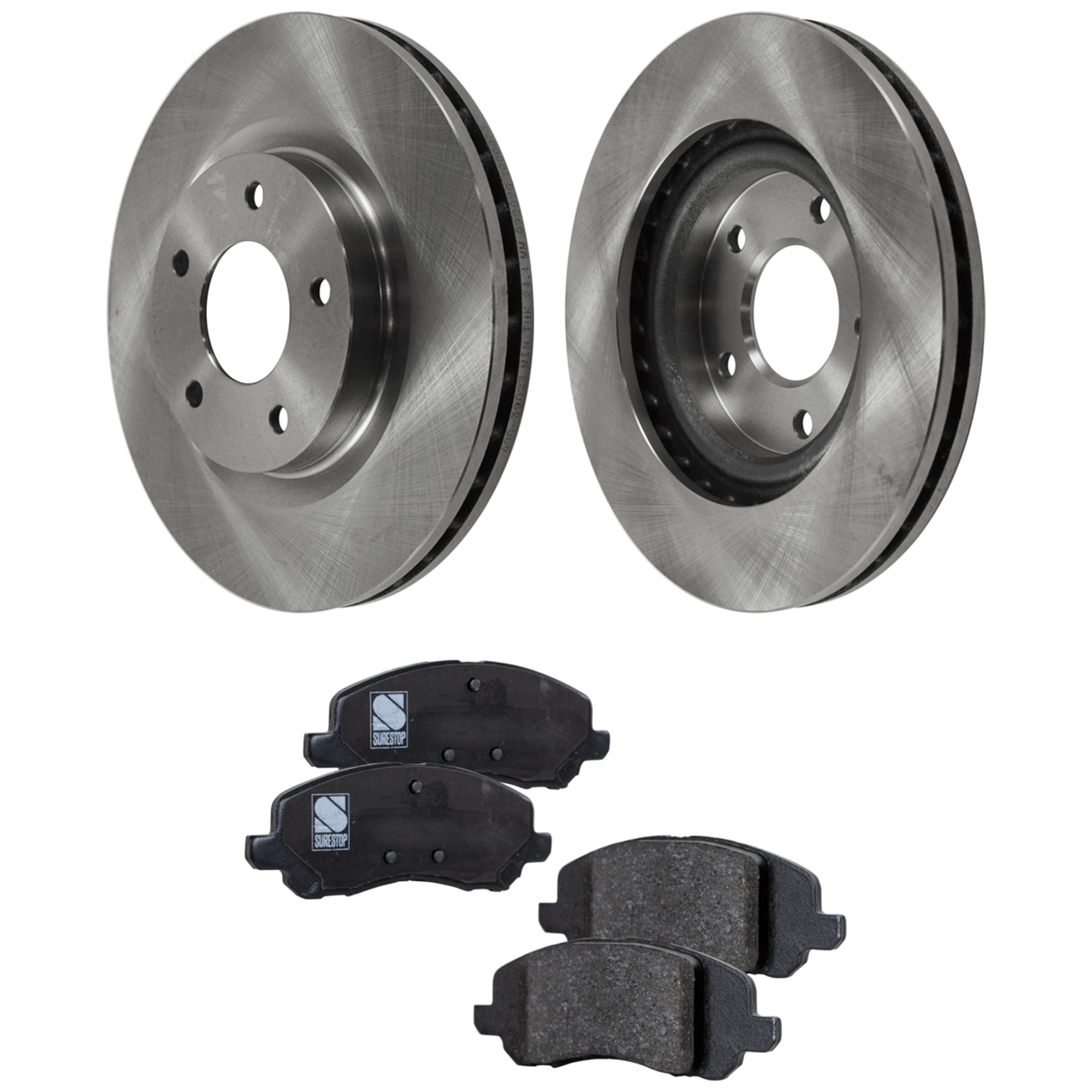 AM AVENGER 08-14 COMPASS 07-17 FRONT BRAKE DISC AND PAD KIT 4 pc kit SKU KIT 051922-08 OEM 5105514AA 5105514-5191231AA 46