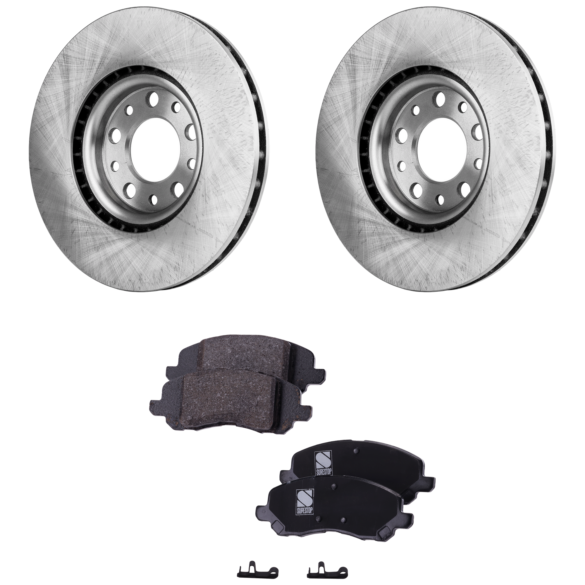 AM COMPASS 17-17 FRONT BRAKE DISC AND PAD KIT 4 pc kit SKU KIT 051922-09 OEM 68249840AA 5191231AA 4605A684