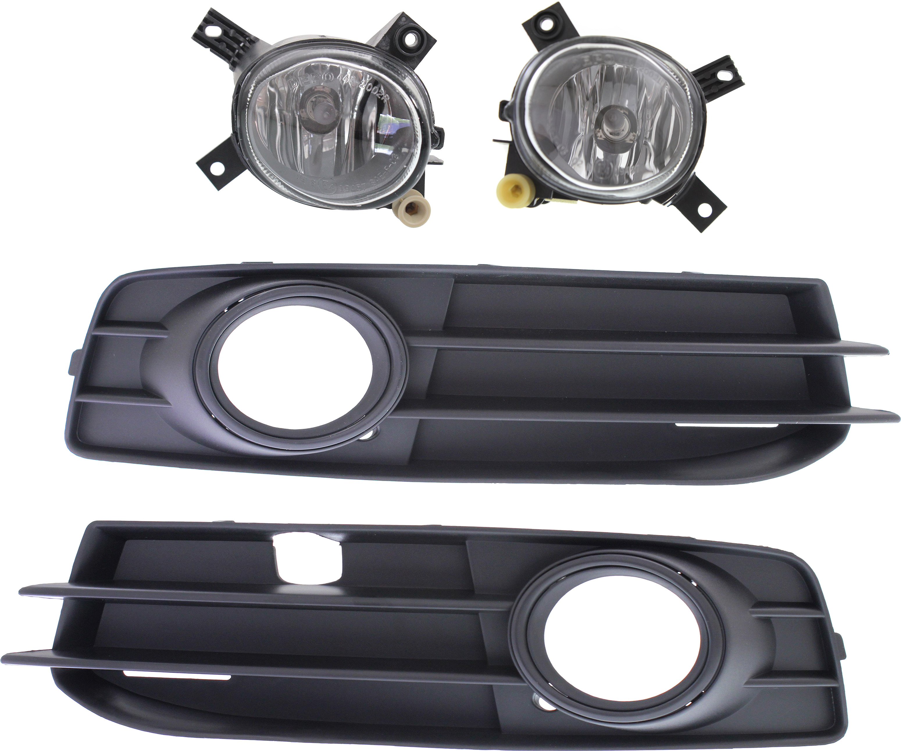AM A3 A3 QUATTRO 09-13 FOG LAMP RH AND LH 4 pc kit Assembly Halogen includes Fog Light Trim SKU KIT 052017-17 Partslink AU2593112 AU2592112 AU1038113 AU1039113 OEM 8E0941700E 8E0941699E 8P080768