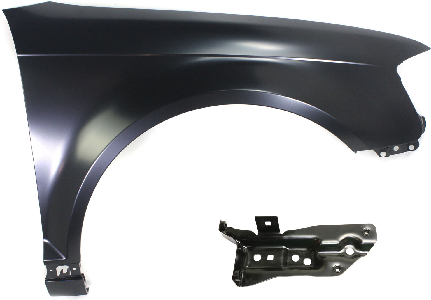 AM A3 A3 QUATTRO 09-13 FRONT FENDER RH 2 pc kit with Fender Support SKU KIT 052017-24 Partslink AU1241124 AU1245100 OEM 8P0821106G 8P0821136A