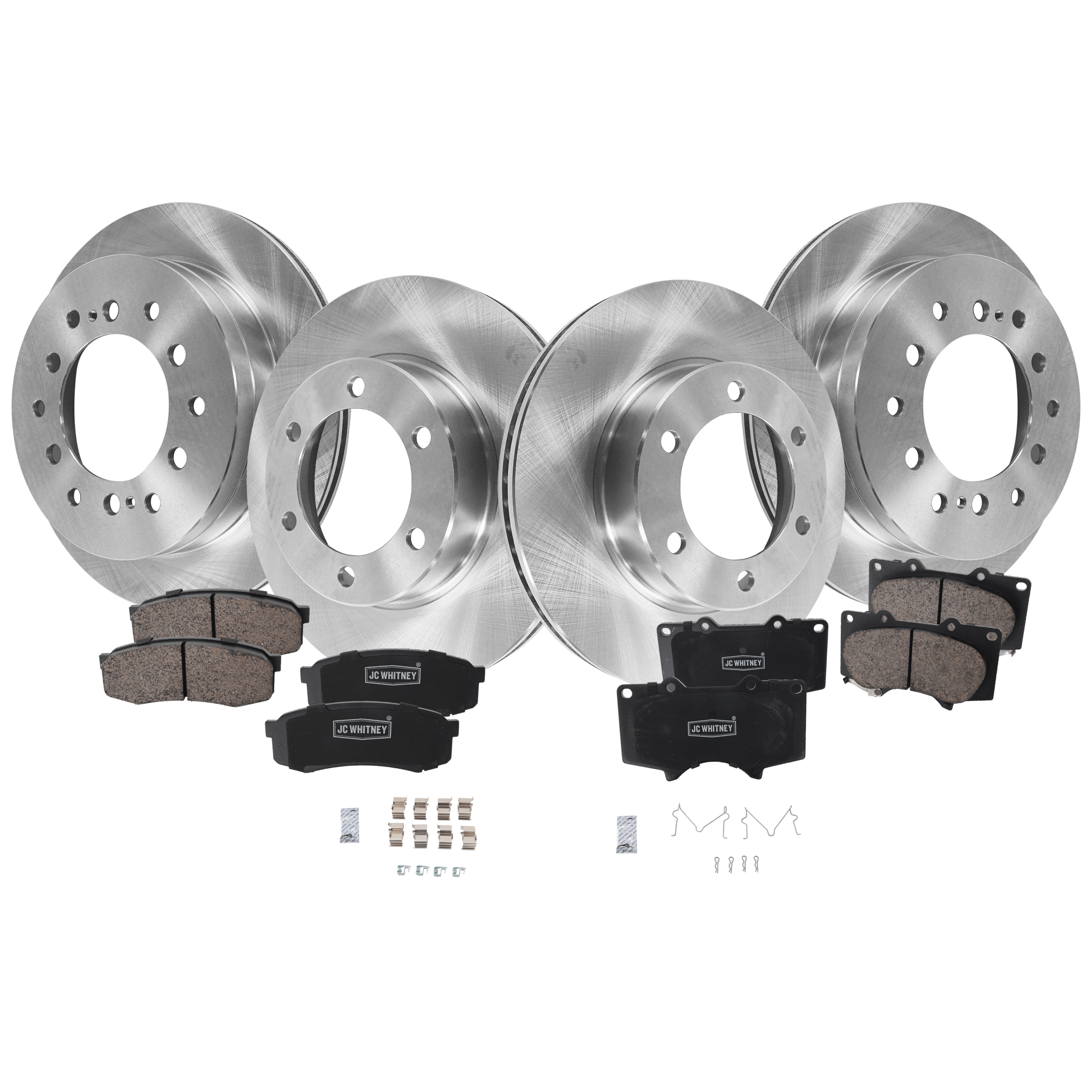 AM SEQUOIA 03-07 FRONT AND REAR BRAKE DISC AND PAD KIT 4 Wheel Set SKU KIT 052226-180 OEM 4243160295-4243160200-42431602