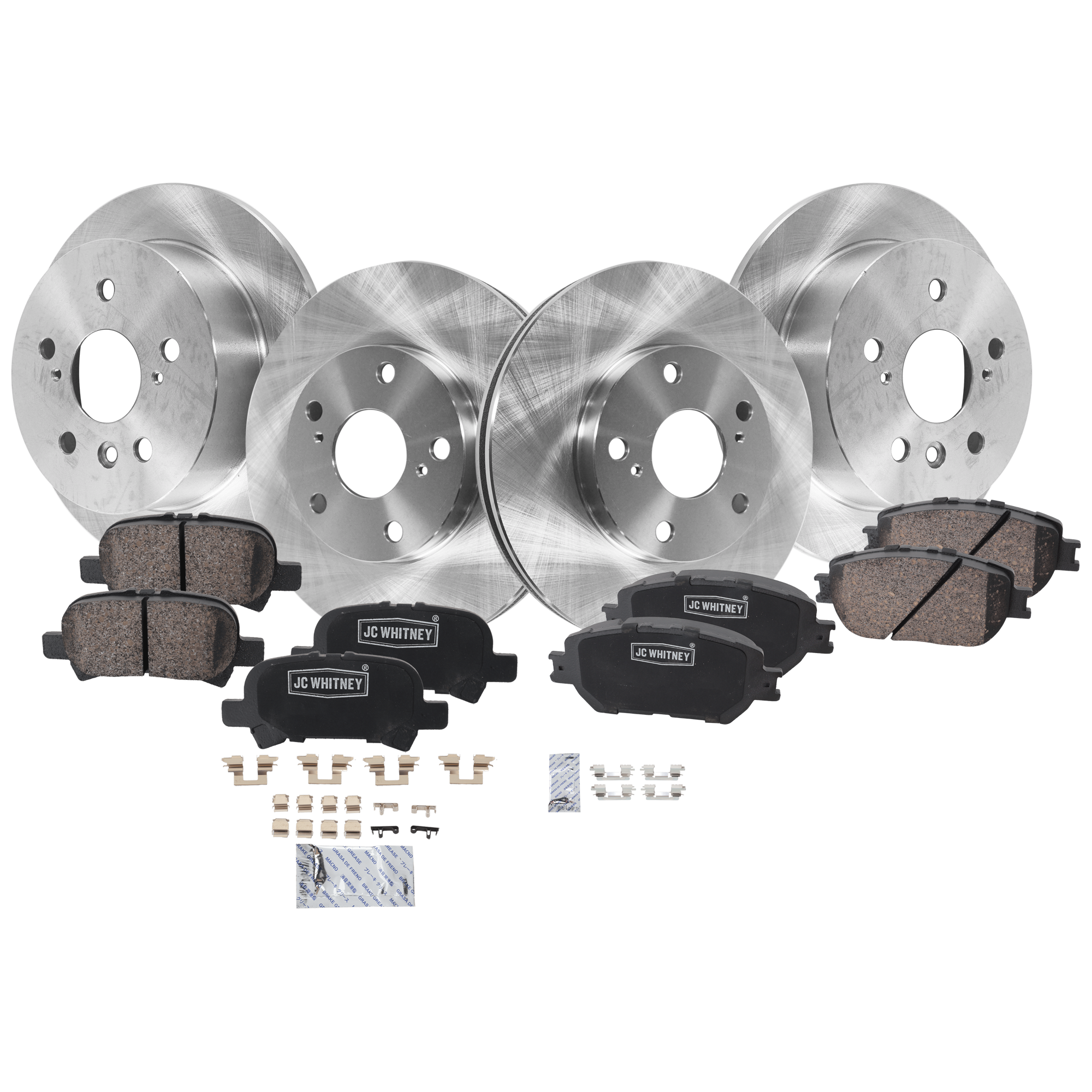 AM CAMRY 05-06 FRONT AND REAR BRAKE DISC AND PAD KIT 4 Wheel Set SKU KIT 052226-256 OEM 4243133100-4243106050-42431060