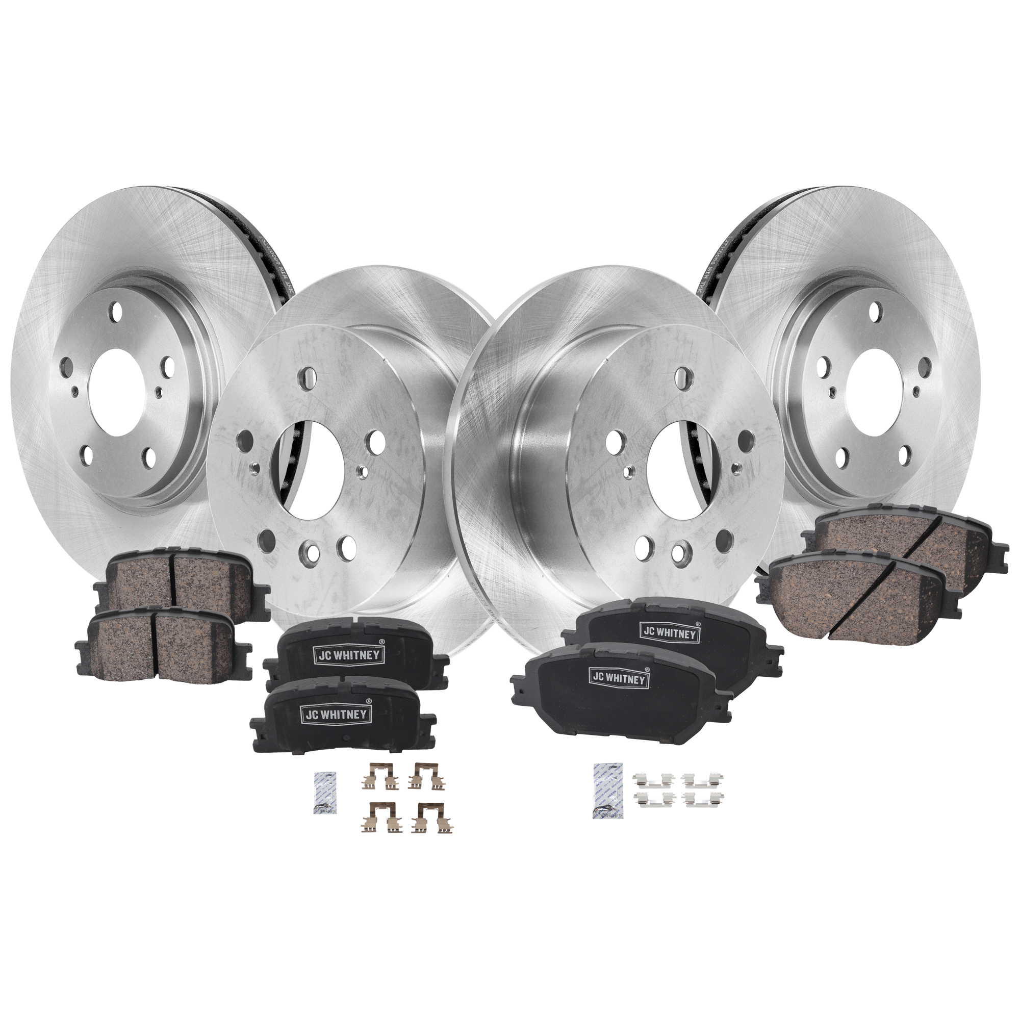 AM CAMRY 02-04 FRONT AND REAR BRAKE DISC AND PAD KIT 4 Wheel Set SKU KIT 052226-259 OEM 4243133100-4243106050-42431060