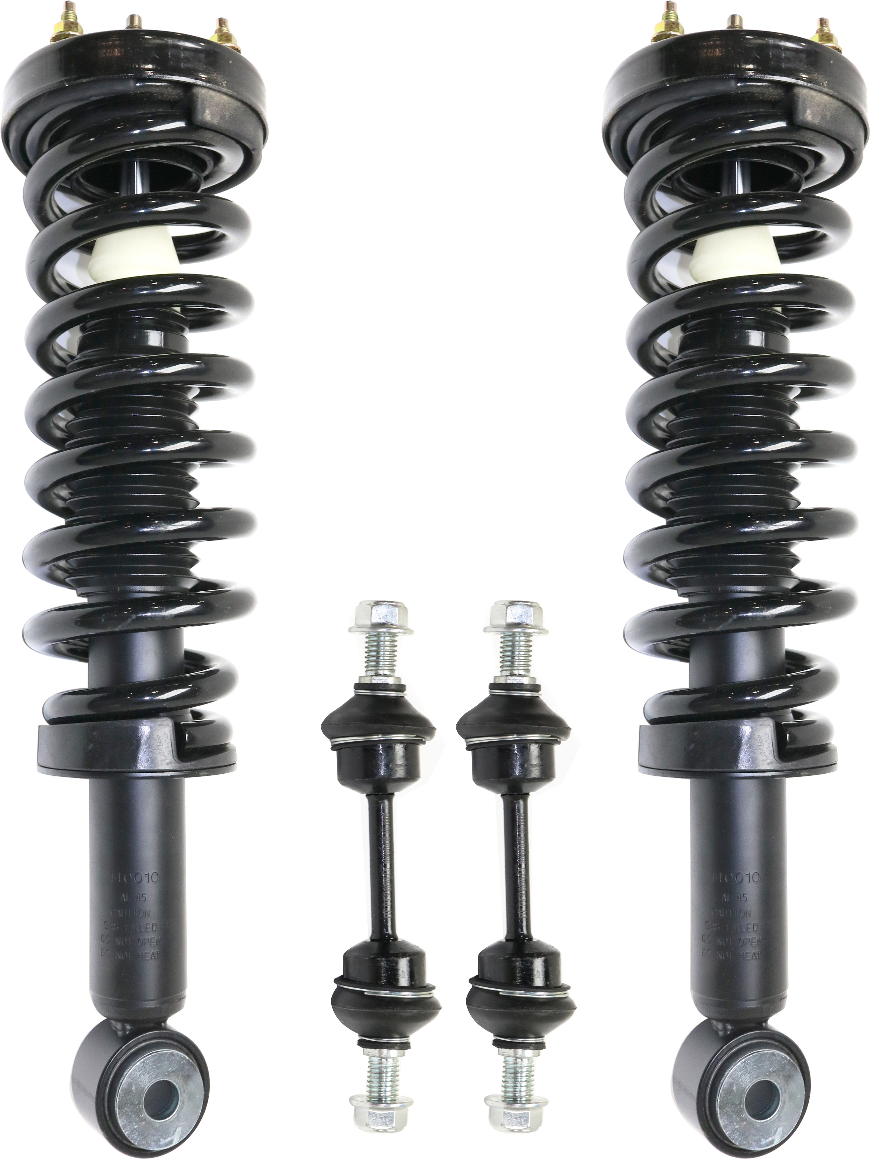 AM EXPEDITION NAVIGATOR 07-13 FRONT SUSPENSION KIT RH AND LH 4 pc Kit with Loaded Struts and Sway Bar Links SKU KIT 052317-38 OEM AL1Z18125G AL1Z18125F 2651874