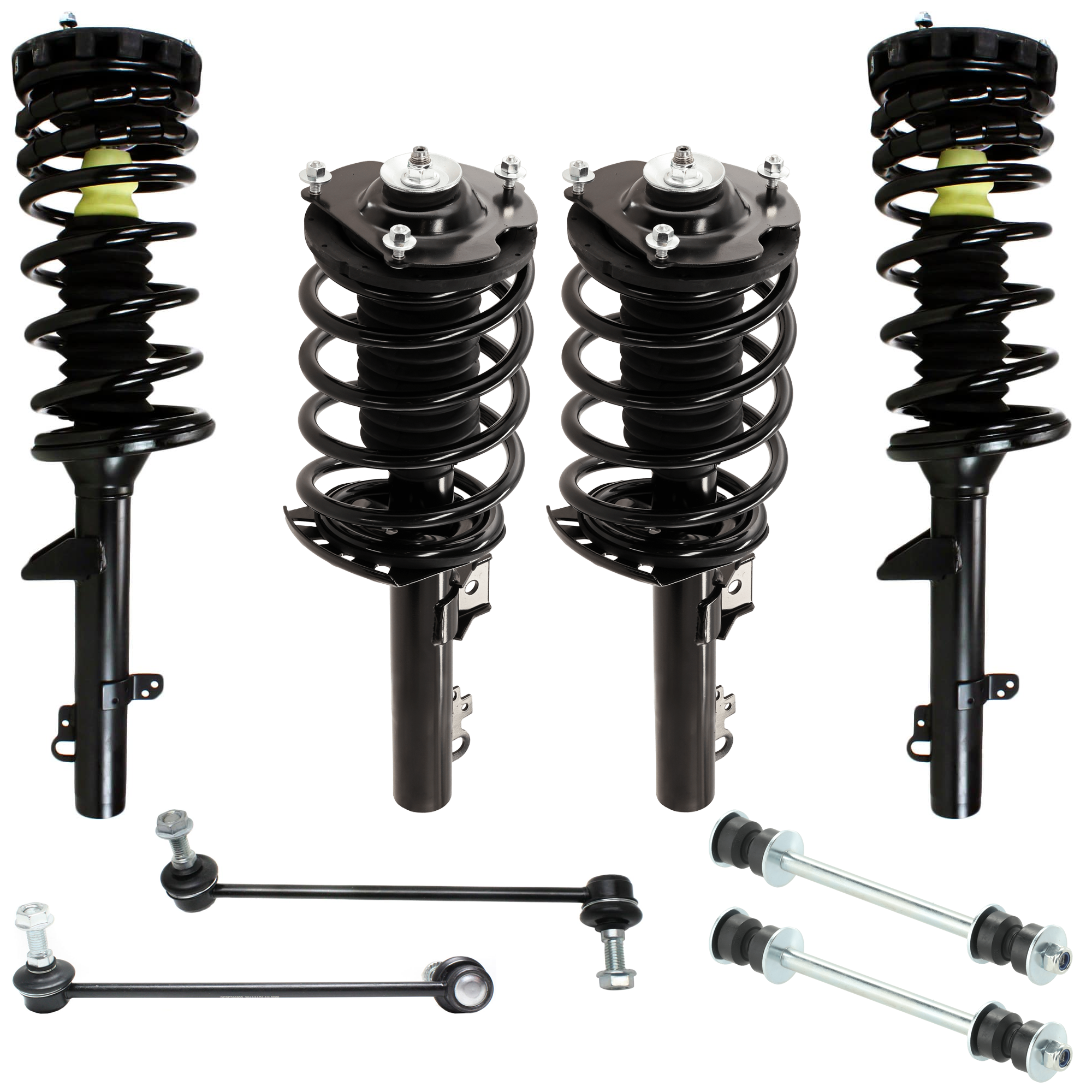 AM TAURUS 96-07 SABLE 96-05 FRONT AND REAR SUSPENSION KIT RH AND LH 8 pc Kit with Loaded Struts and Sway Bar Links SKU KIT 052318-16 OEM 3F1Z18124CA 3F1Z18124CB 3F1Z18