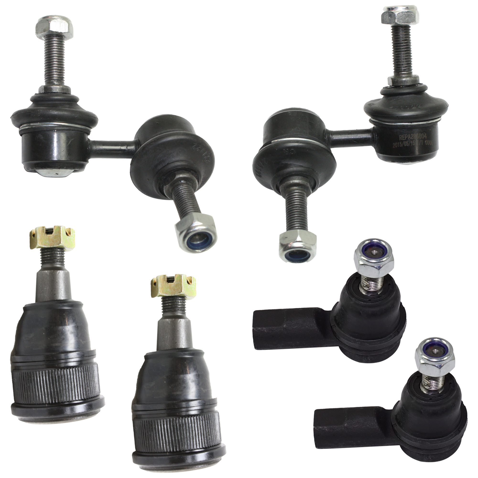 AM ELEMENT 03-11 FRONT BALL JOINT RH AND LH Lower 6 pc kit w Sway Bar Link and Tie Rod End SKU KIT 052324 C32 OEM 2601607-5051330-45D2386-51210S