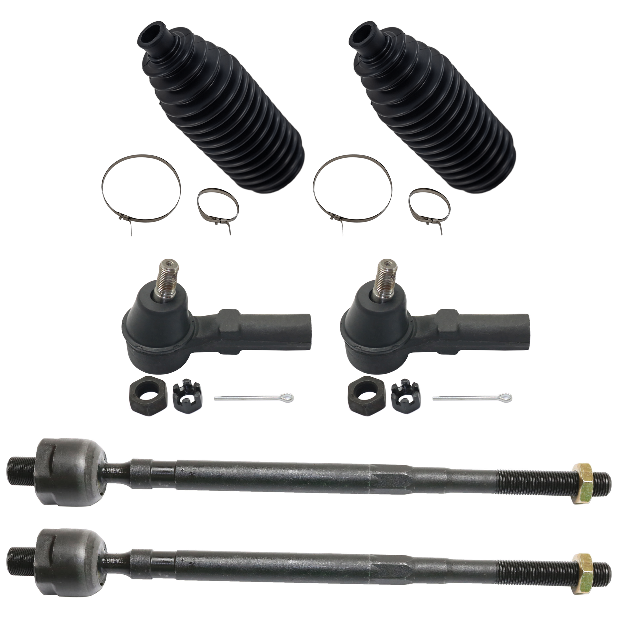AM MAXIMA 00-03 I30-00-01 STEERING RACK BOOT 6 pc kit with Tie Rod End SKU KIT 052324 C49 Partslink NI4520101 OEM 4553530010-485200C025-485212Y4