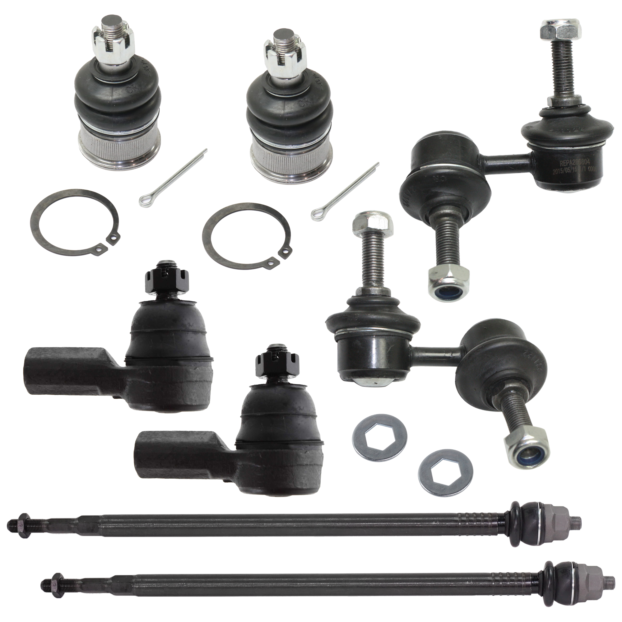 AM CR V 02-06 FRONT TIE ROD END RH AND LH Inner and Outer 8 pc kit with Ball Joint and Sway Bar Link SKU KIT 052324 C54 OEM 101-491-726-932-584-000-000-000-000