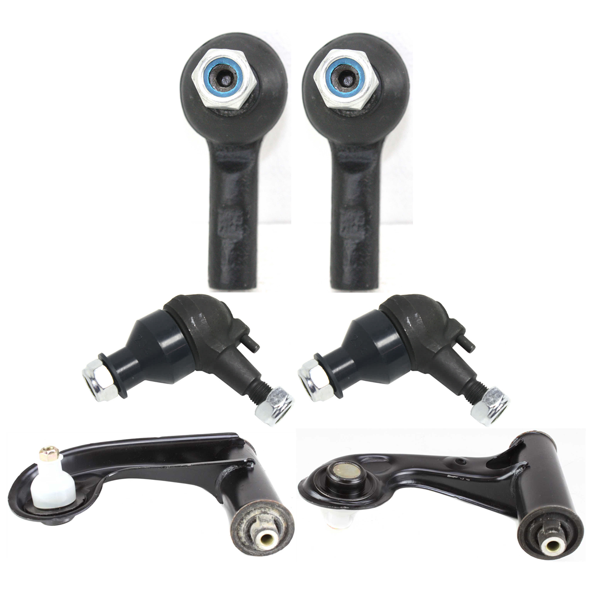 AM C CLASS 94-00 CLK CLASS 98-02 FRONT CONTROL ARM RH AND LH Upper 6 pc kit with Ball Joint and Tie Rod End SKU KIT 052324 C56 OEM 2-103-308-707-208-330-000-000-000-000