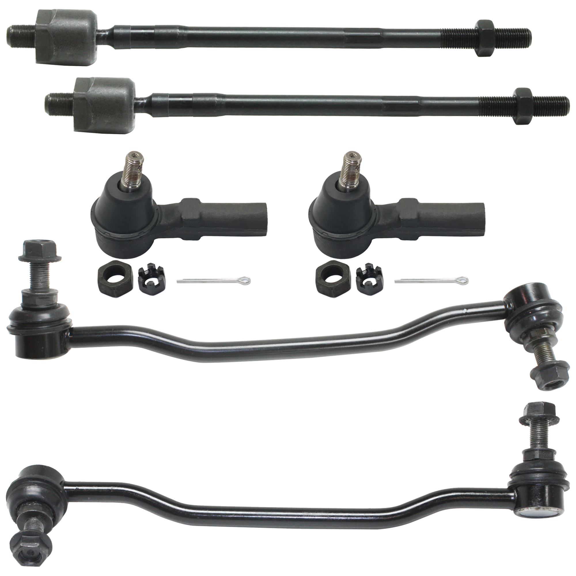 AM ALTIMA 02-06 MAXIMA 04-08 FRONT SWAY BAR LINK RH AND LH 6 pc Kit with Tie Rod End SKU KIT 052324 C66 Partslink NI4520101 OEM 18313-2651567-5451358-45G0358