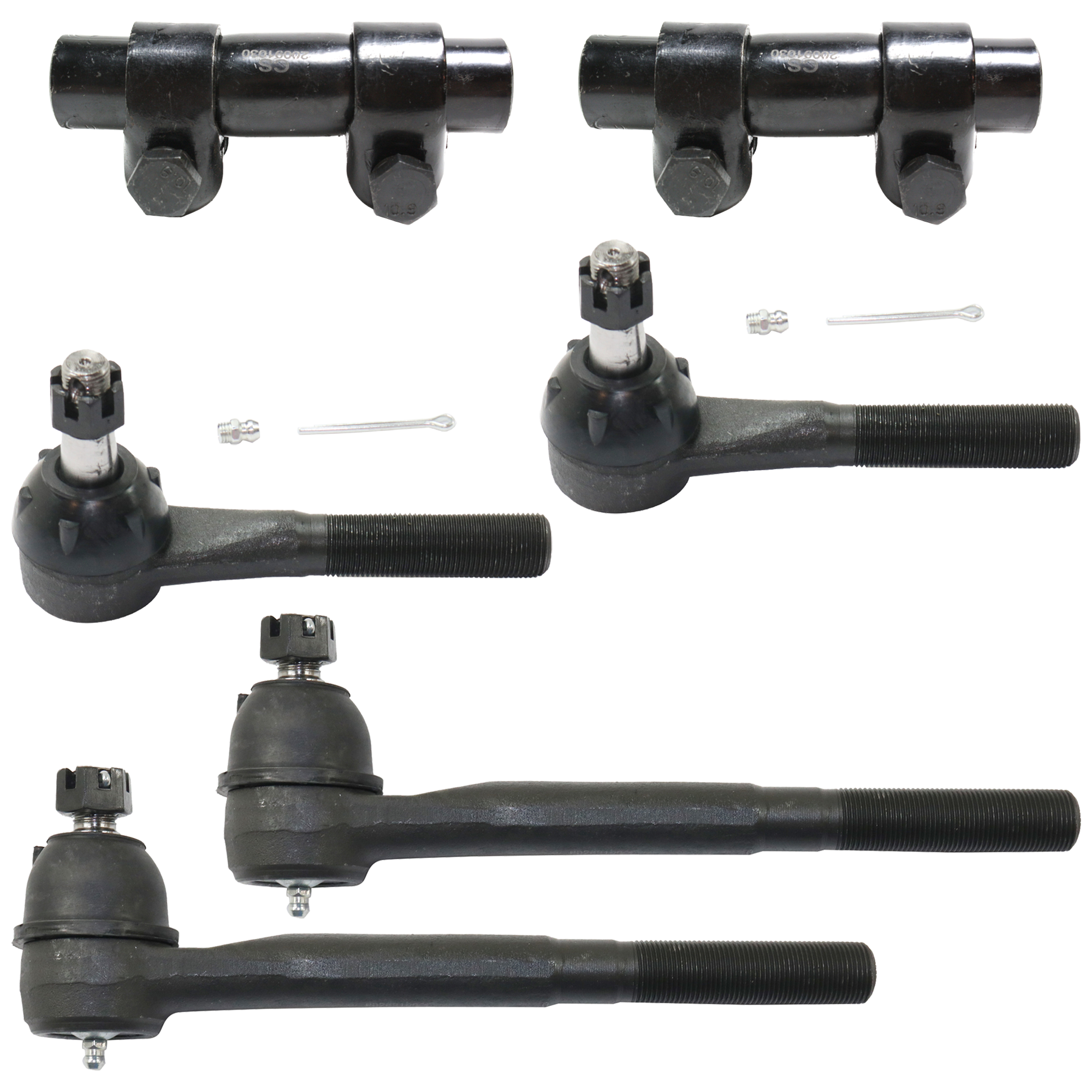 AM RAM FULL SIZE PICKUP 94-99 FRONT TIE ROD END RH AND LH Inner and Outer 6 pc kit with Tie Rod Adjusting Sleeve SKU KIT 052324 C76 OEM 310302-388903-2691135-4251018