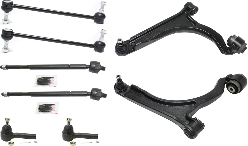 AM PACIFICA 04-08 FRONT CONTROL ARM KIT RH AND LH Lower w ball joint s 8 pc Kit with Sway Bar Link and Tie Rod End SKU KIT 052417-03 OEM 4743477AI 4743476AI 2695621-40