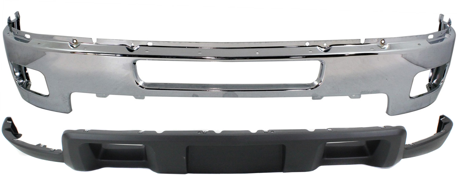 AM SILVERADO 2500 HD SILVERADO 3500 HD 11-14 FRONT BUMPER 2 pc Kit with Lower Air Deflector SKU KIT 052417-09 Partslink GM1002837 GM1092213 OEM 25883349-19370763