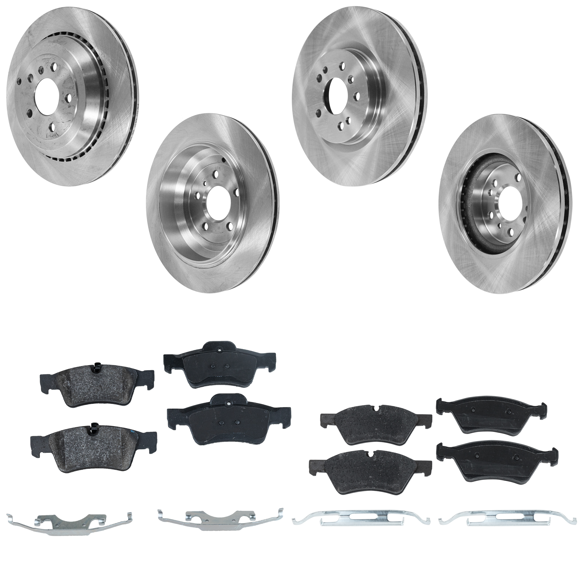 AM R CLASS 06-12 FRONT AND REAR BRAKE DISC AND PAD KIT 4 Wheel Set SKU KIT 052423-01 OEM 34296-45414-900878-60063131-34