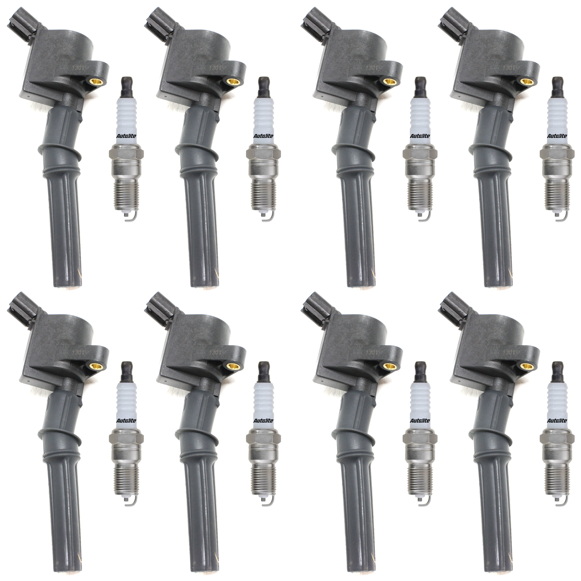 AM E 150 E 250-03-14 IGNITION COIL AND SPARK PLUG KIT 16 pc Kit 8 Cyl SKU KIT 052523-02