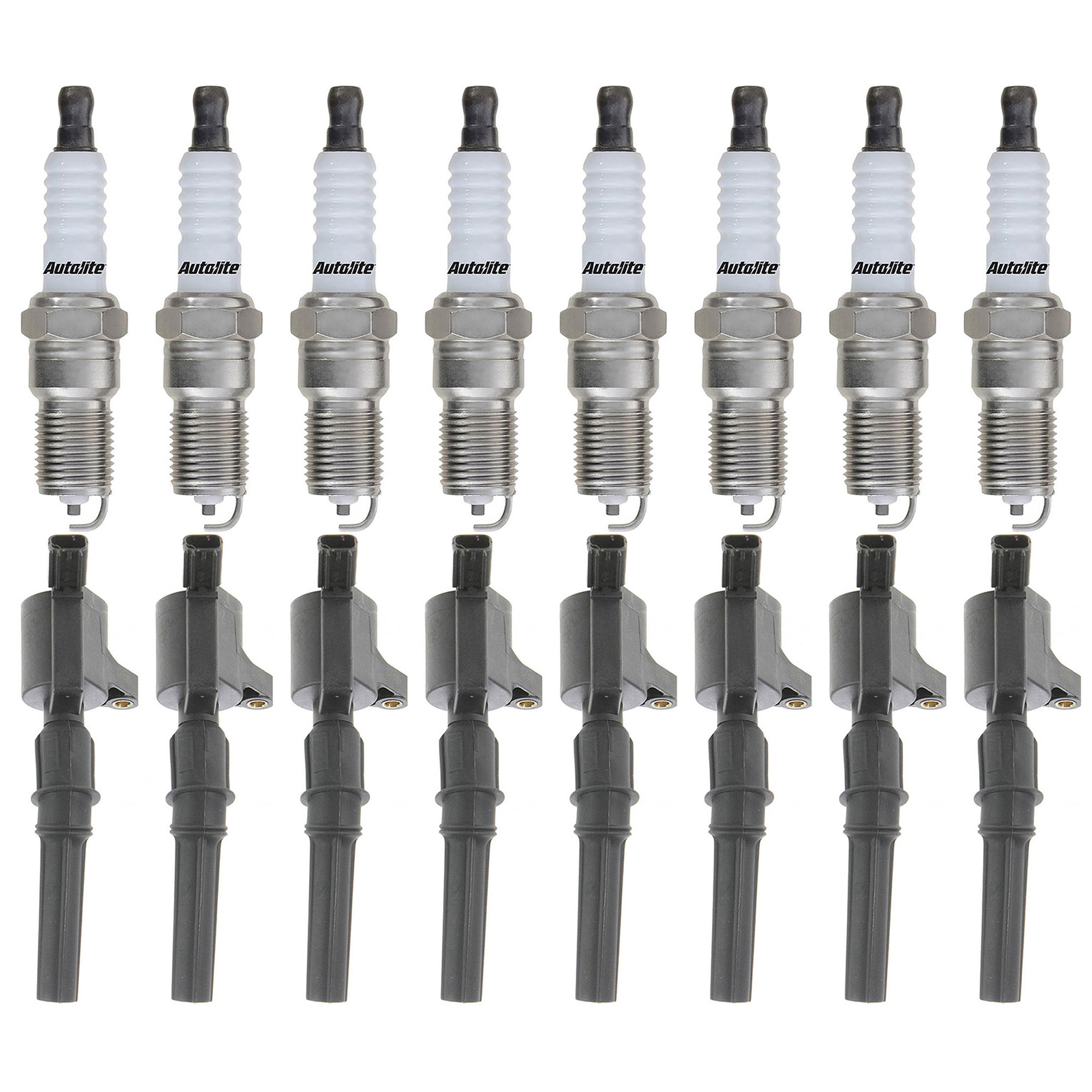 AM EXPEDITION 97-04 E 350 SUPER DUTY 99-16 IGNITION COIL AND SPARK PLUG KIT 16 pc Kit 8 Cyl SKU KIT 052523-33