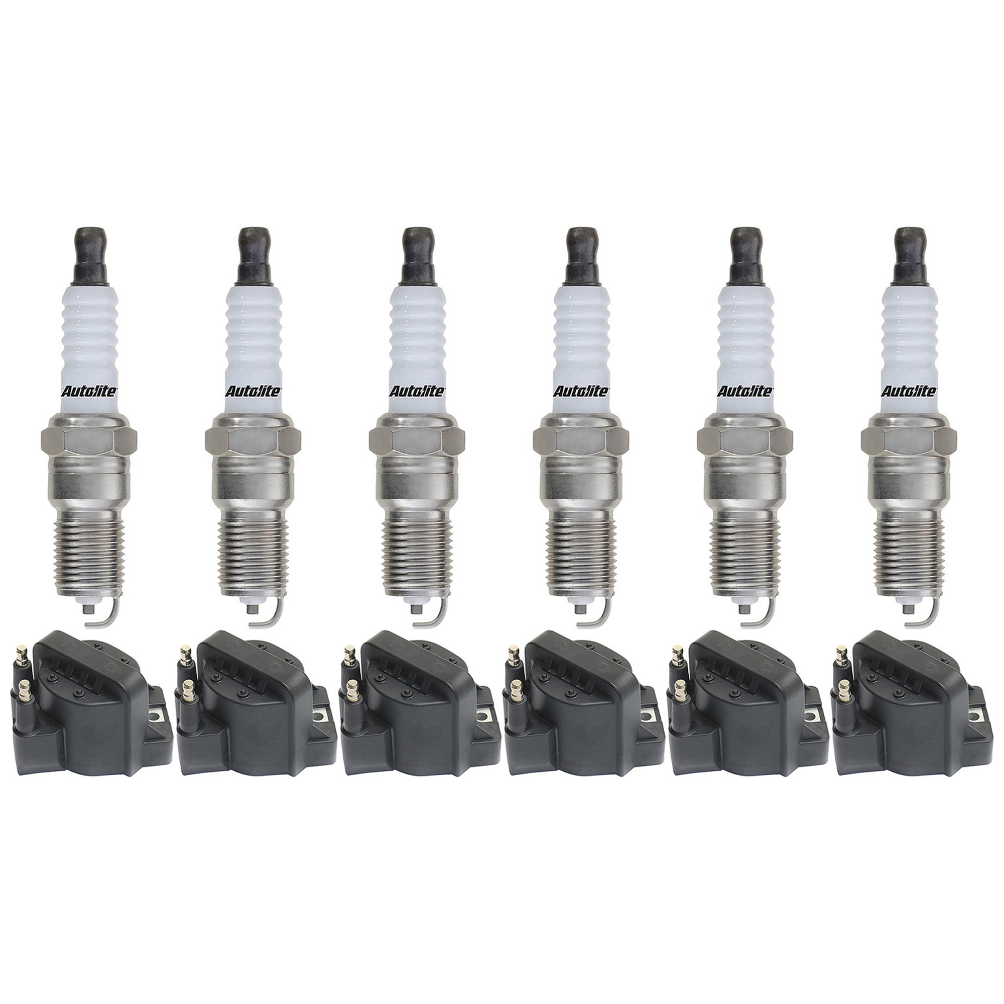 AM CENTURY BERETTA 87-95 IGNITION COIL 12 pc Kit 6 Cyl with Spark Plugs SKU KIT 052523-39 OEM 3-507-519-282-242-510-000-000-000