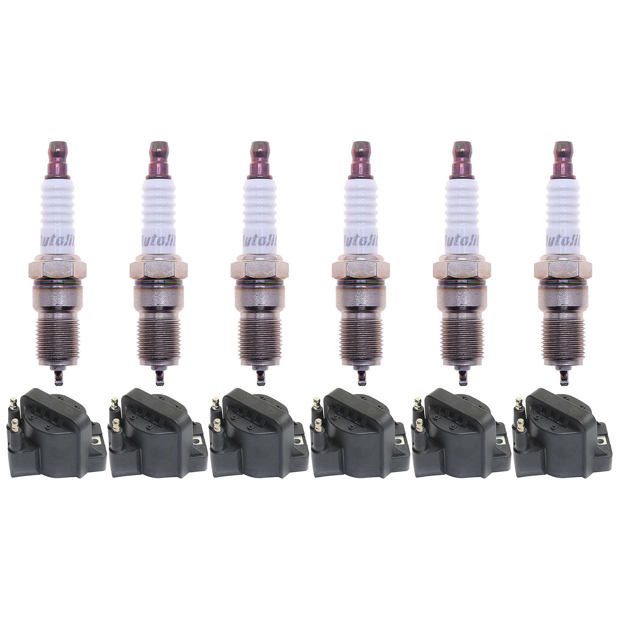 AM CENTURY LESABRE 86-88 IGNITION COIL 12 pc Kit 6 Cyl with Spark Plugs SKU KIT 052523-43