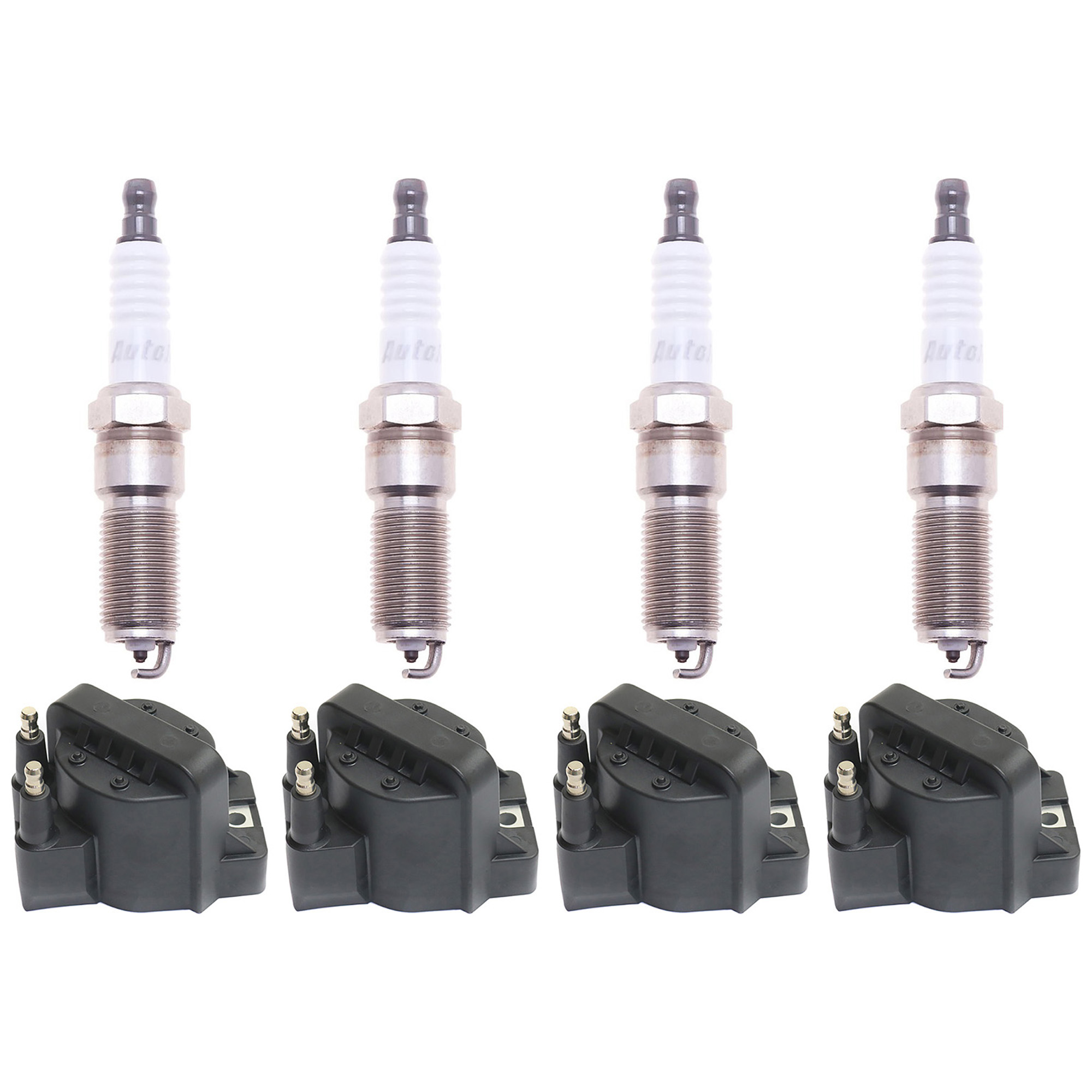 AM CAVALIER SUNFIRE 02-02 IGNITION COIL 8 pc Kit 4 Cyl with Spark Plugs SKU KIT 052523-47