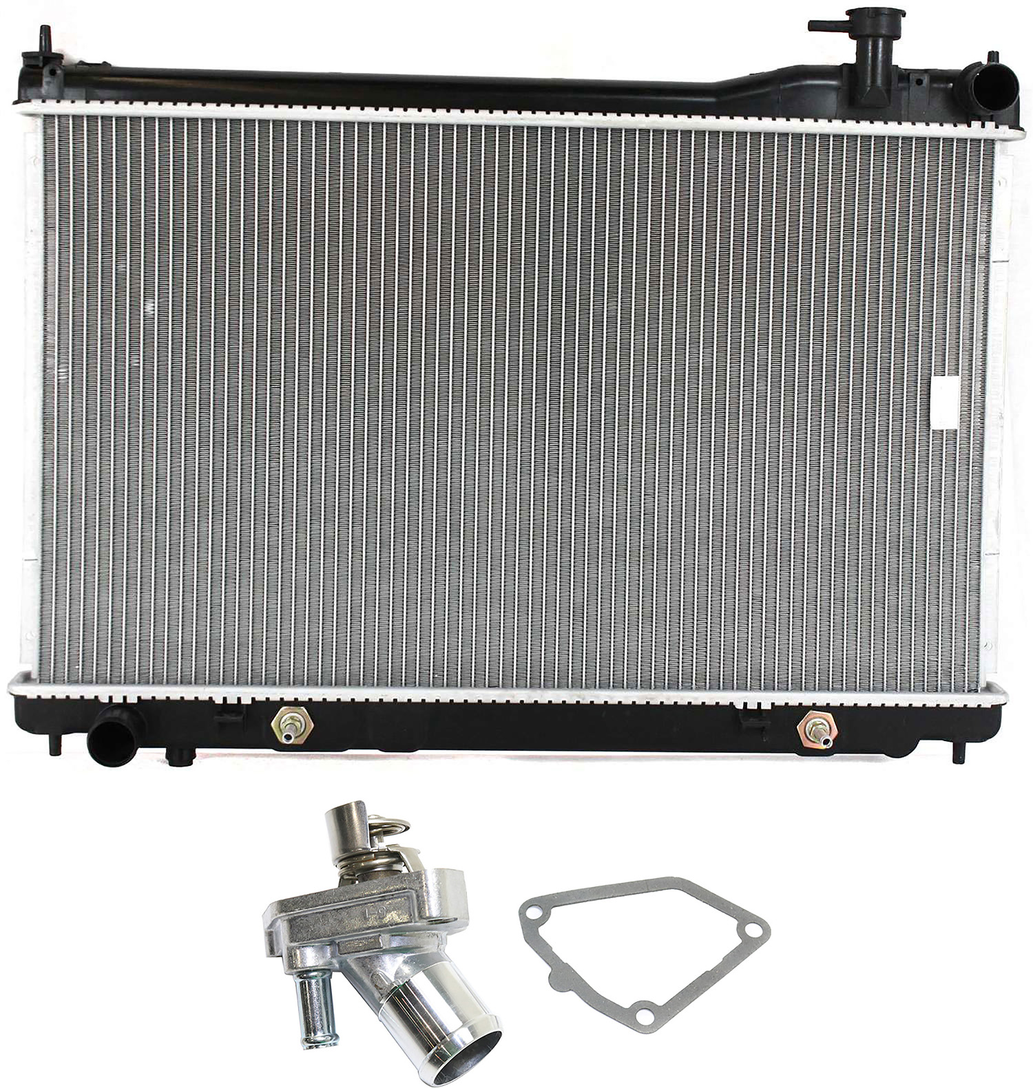 AM G35-03-03 RADIATOR KIT Sedan Auto Trans To 10-03 w Single Fan w Thermostat SKU KIT 052623-113 OEM 21460AQ800-14668-32178-34041-3
