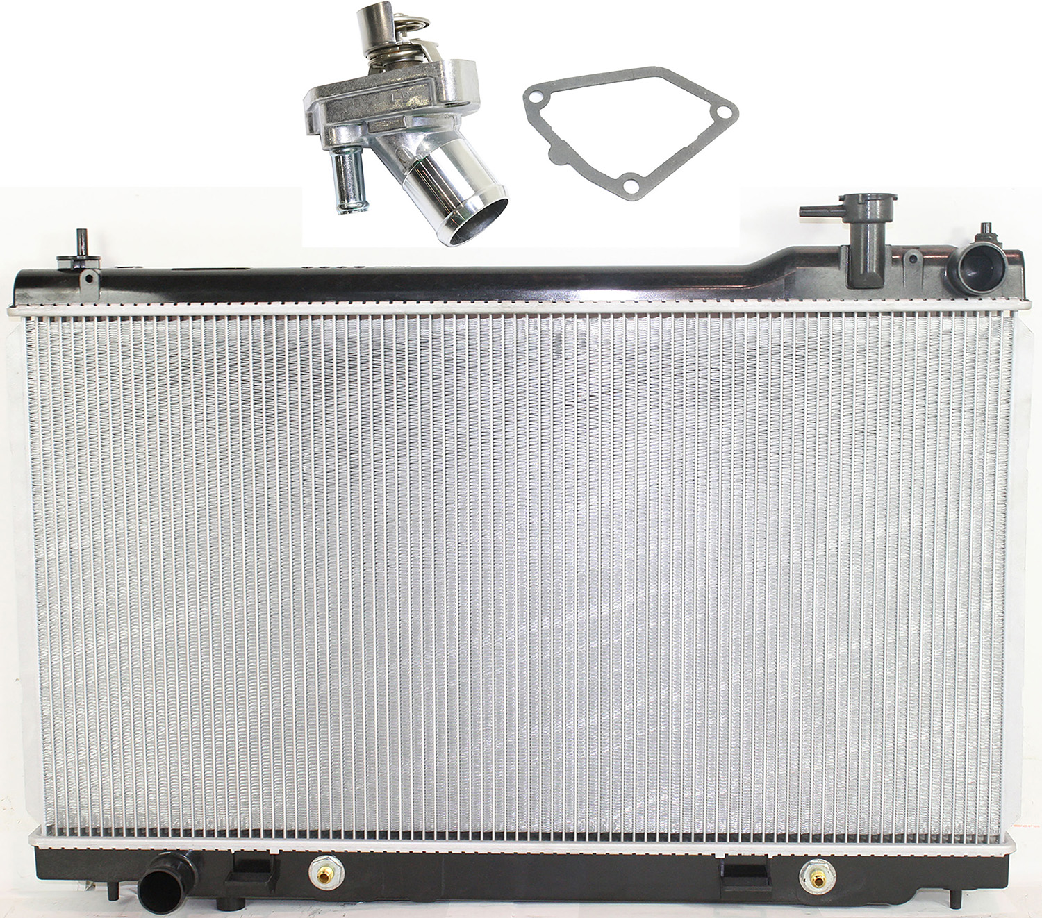 AM G35-04-06 RADIATOR 2 pc kit Sedan Auto Trans w Dual Fan Type w Thermostat SKU KIT 052623-114 OEM 21460AM900-14668-32178-34041-3