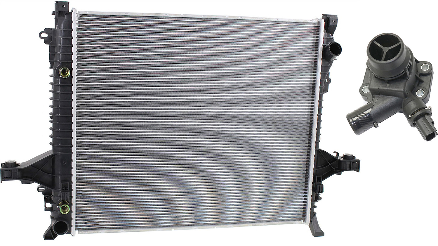 AM XC60-10-11 S80-11-11 RADIATOR 2 pc kit w Thermostat SKU KIT 052623-119 OEM 312935505 LR006071-31355151