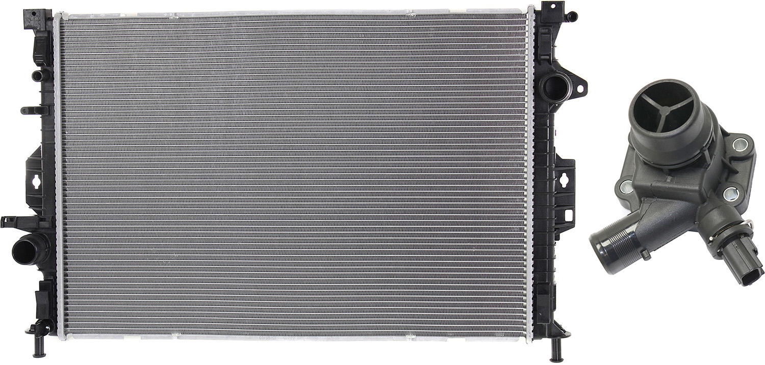 AM S80-07-15 S60-11-16 RADIATOR 2 pc kit With Thermostat SKU KIT 052623-120 OEM 313680829-360024145 LR006071-3