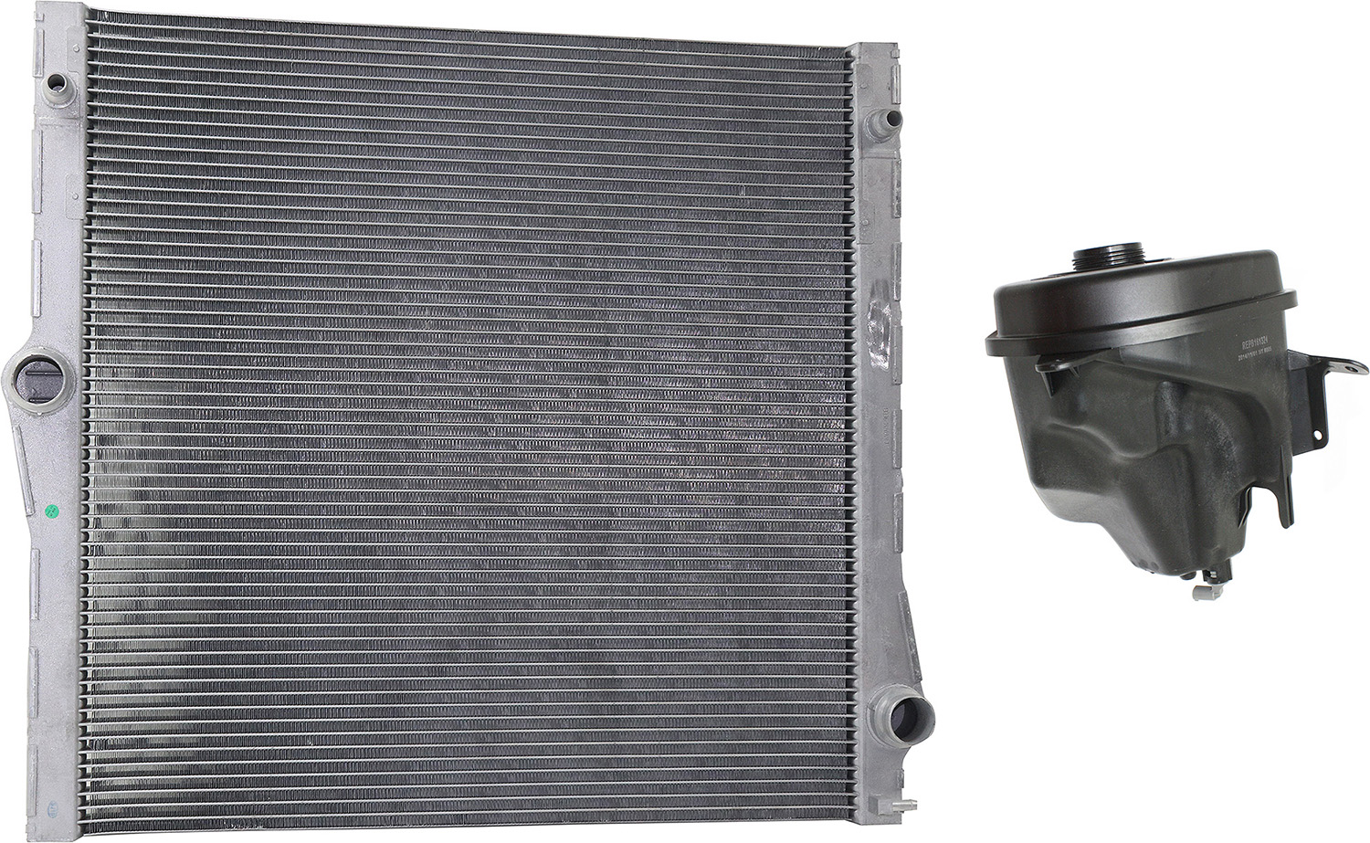 AM X5-07-10 RADIATOR 2 pc kit 6 Cyl 3.0L w Coolant Reservoir SKU KIT 052623-47 OEM 17117585035-17137647290