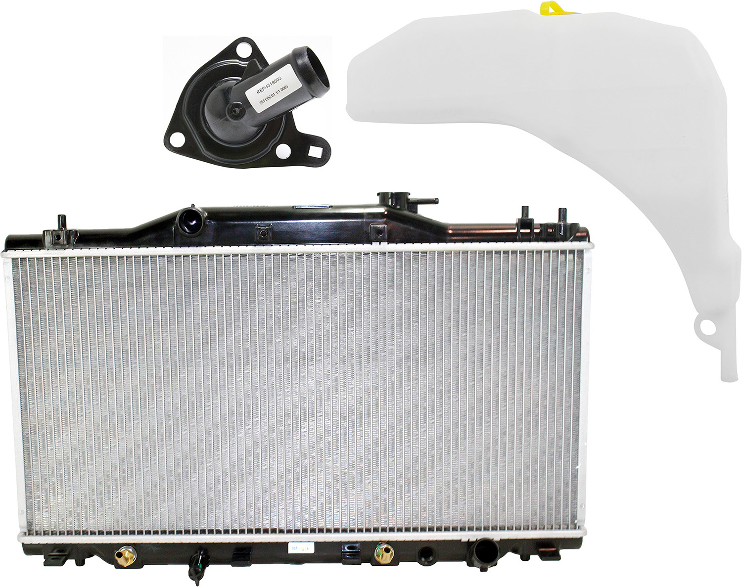 AM RSX 02-06 RADIATOR KIT Auto Trans w Thermostat and Coolant Reservoir SKU KIT 052623-81 Partslink AC3010133 AC3014100 OEM 19010PND901-19101PND000