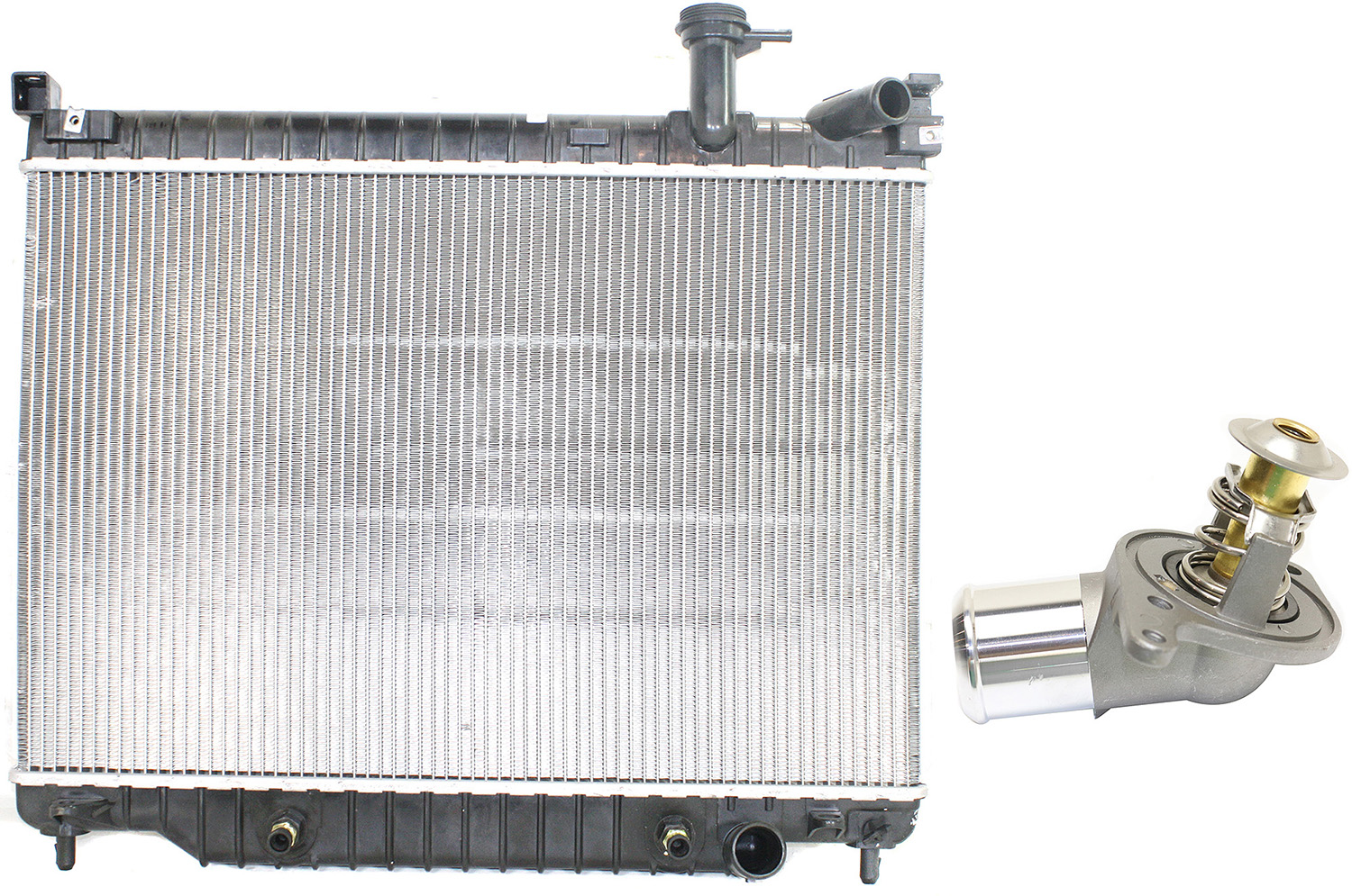 AM ASCENDER ENVOYTRAILBLAZER RADIATOR 2 pc kit 5.3L w Thermostat SKU KIT 052623-85 OEM 15196386-12571261