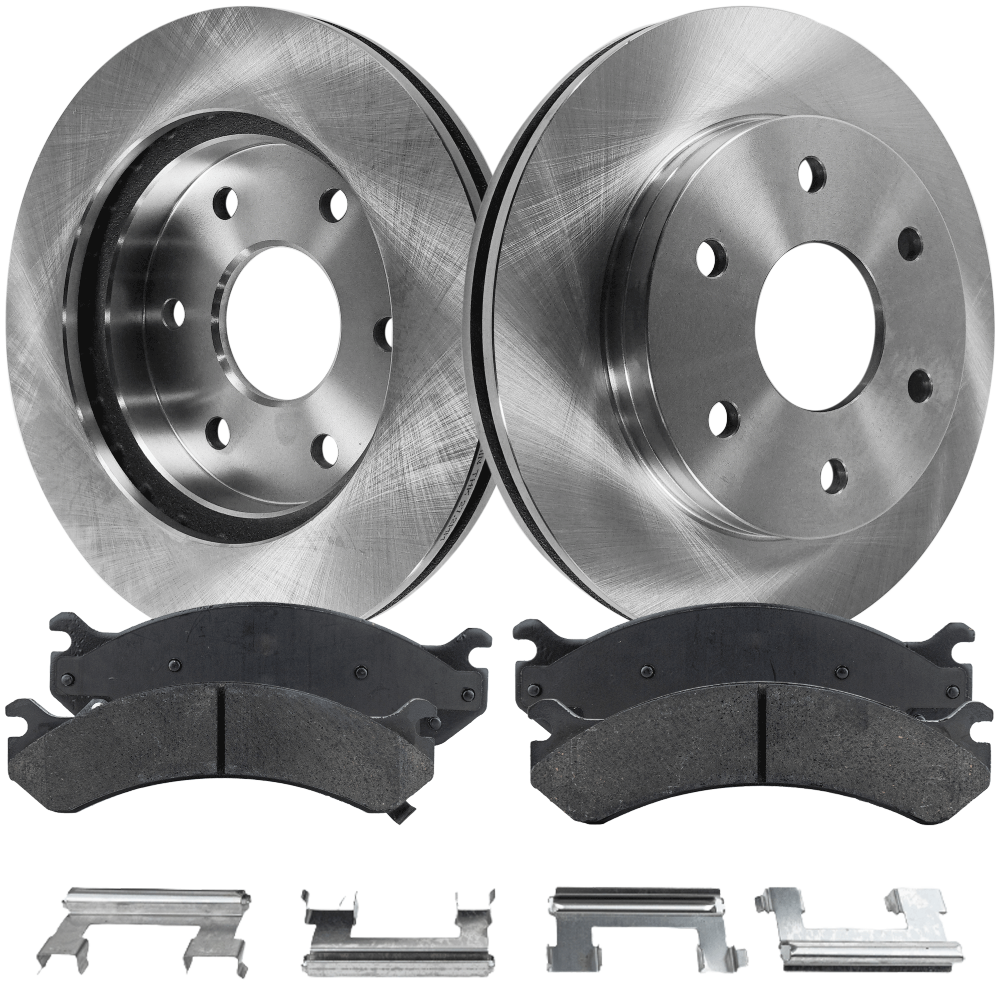 AM SILVERADO SIERRA 1500 HD 01-01 EXPRESS SAVANA 2500-03-06 FRONT BRAKE DISC AND PAD KIT 4 pc Kit SKU KIT 052721-01 OEM 18060214-15716362-19241877-192